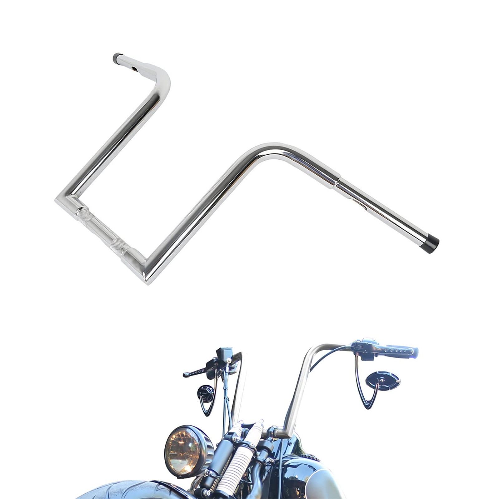 Chrome 14" Rise Ape Hangers Bars 1-1/4" Handlebars