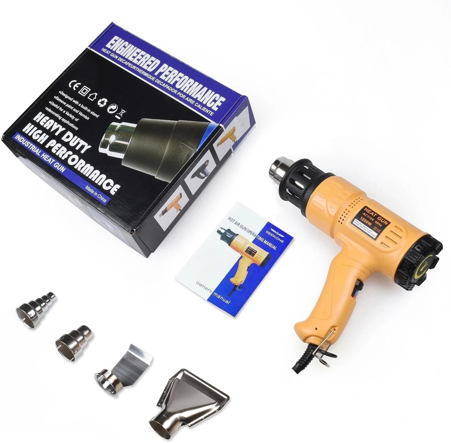 1800W Heavy-Duty Heat Gun - Fast Heating with Variable Temperature Control