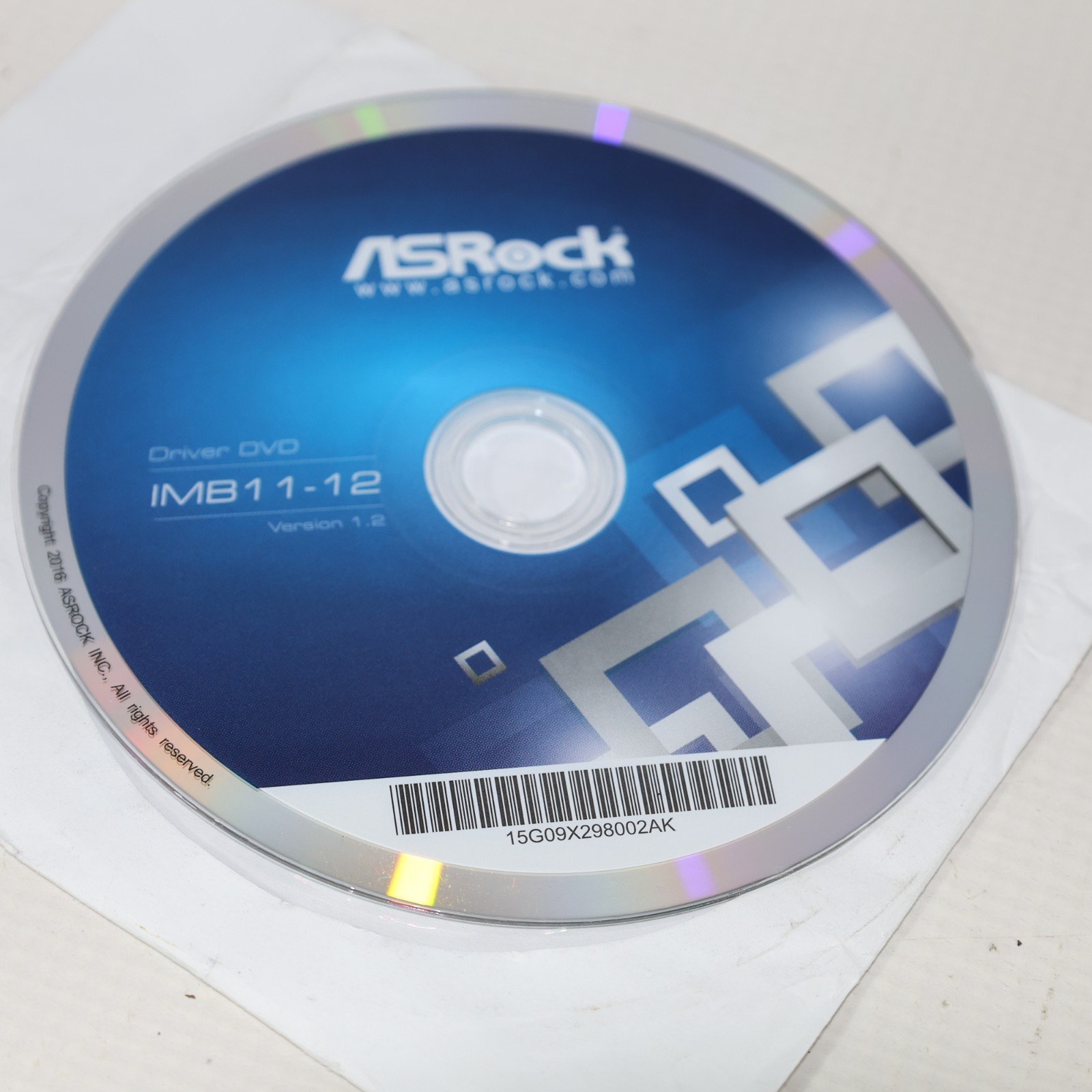 ASRock Driver DVD IMB11-12 Version 1.2 Software Disc
