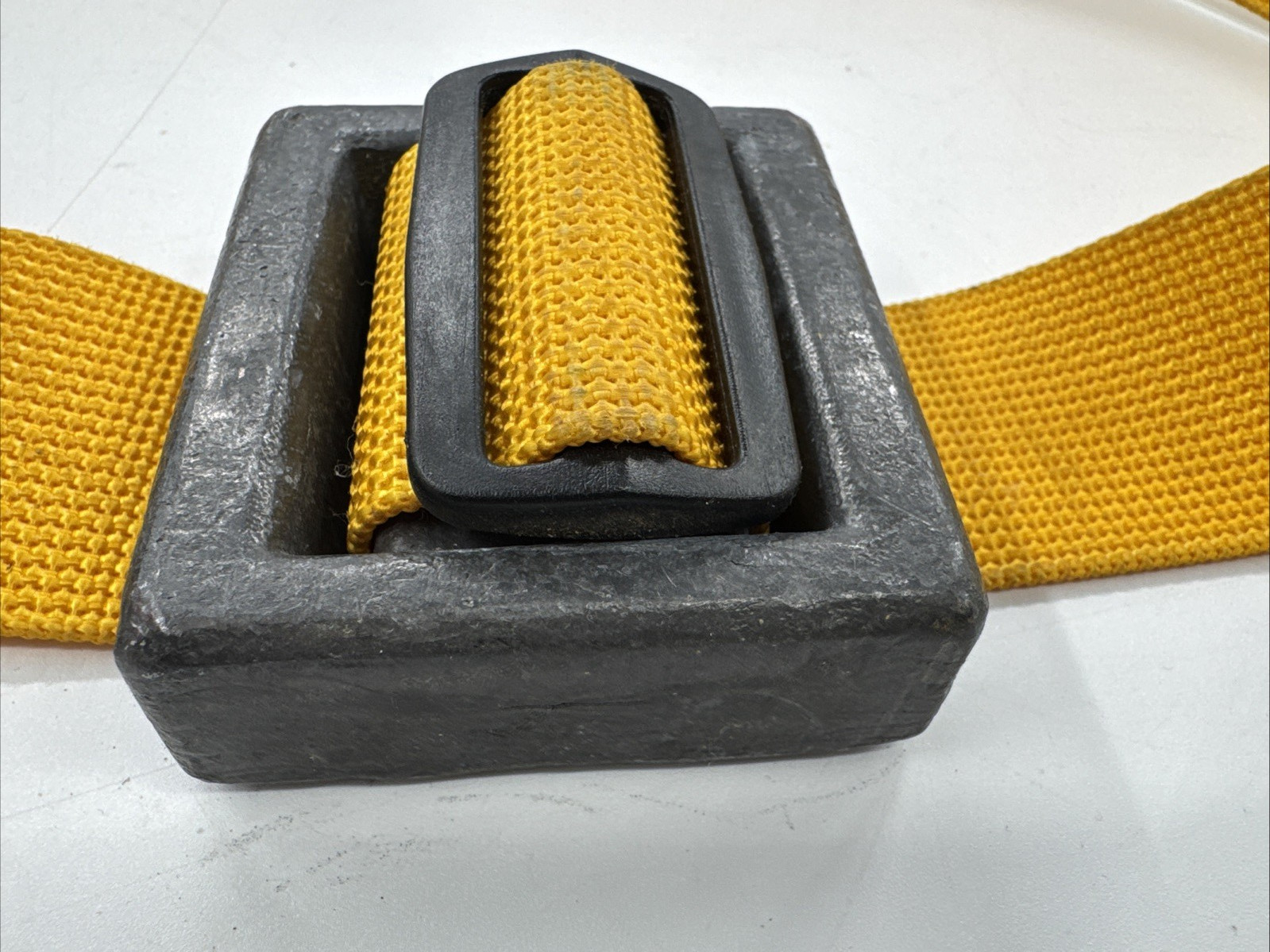 Vintage Diving Belt With 3 Lead Weights Quick Release Buckle Yellow Scuba Dive