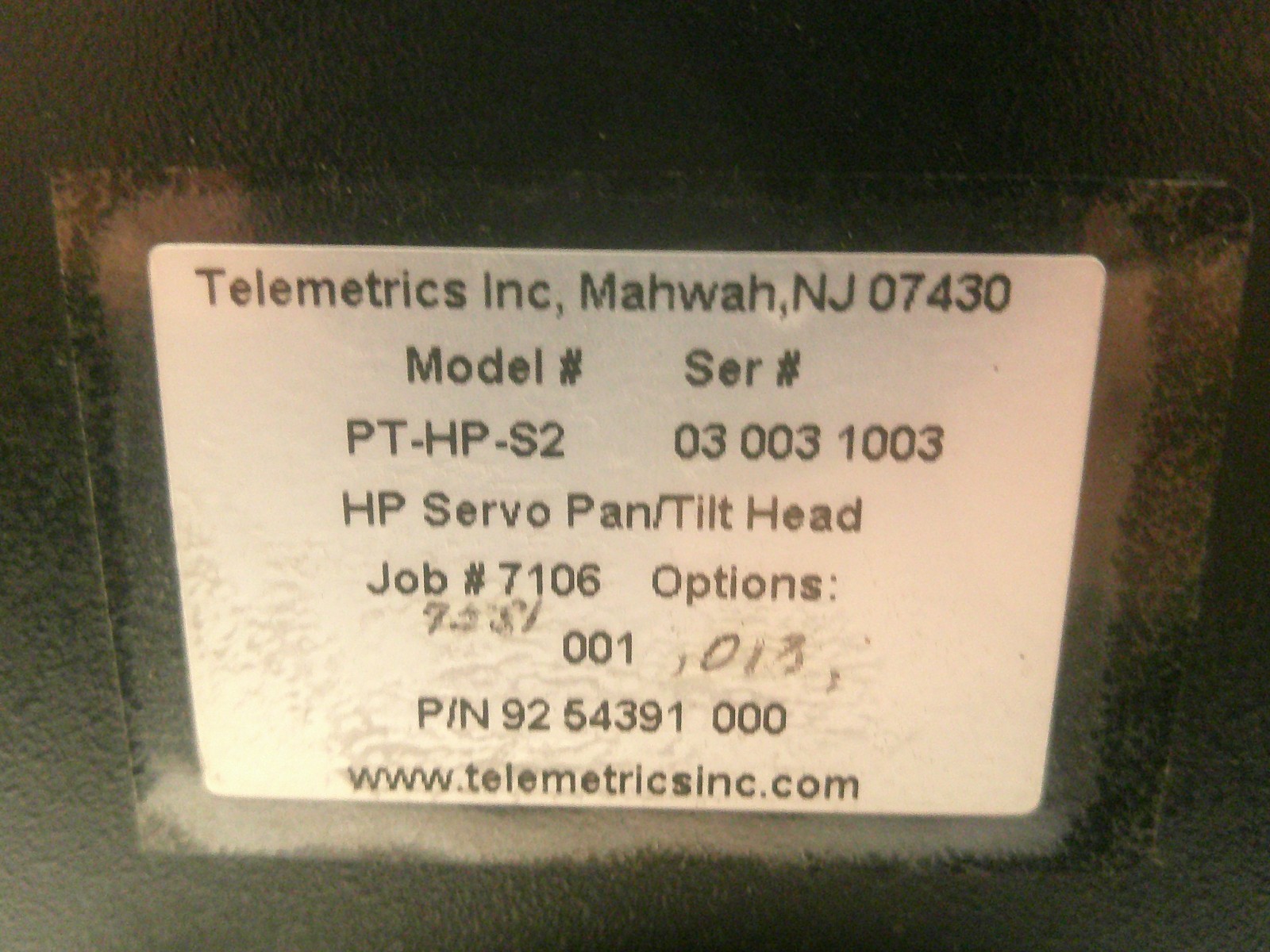 Telemetrics PT-HP-S2 Robotic Camera Controller