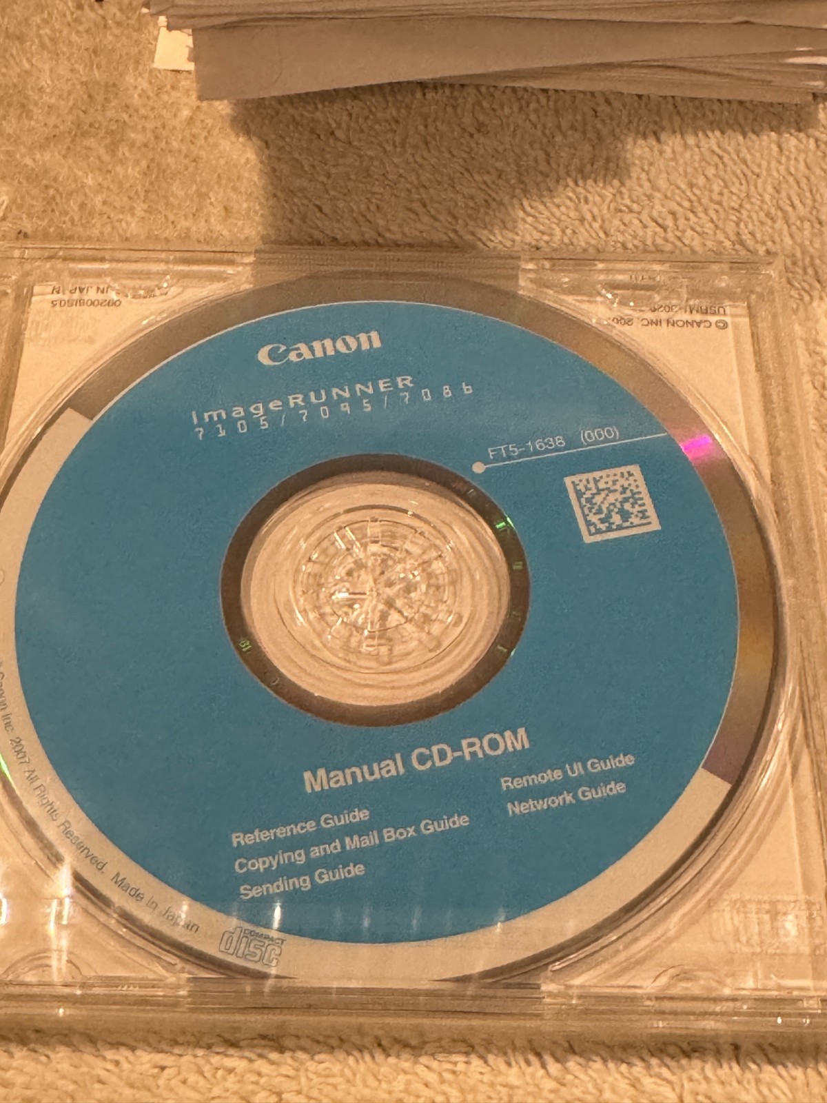Canon ImageRunner Manual - CD ONLY NEW/SEALED!!!!