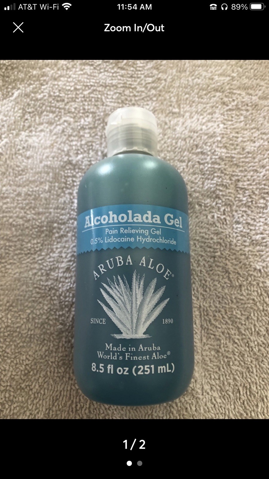 ARUBA ALOE~ALCOHOLADA~SKIN CARE GEL~COOLS~SOOTHES~SKIN~8.5oz~NEW
