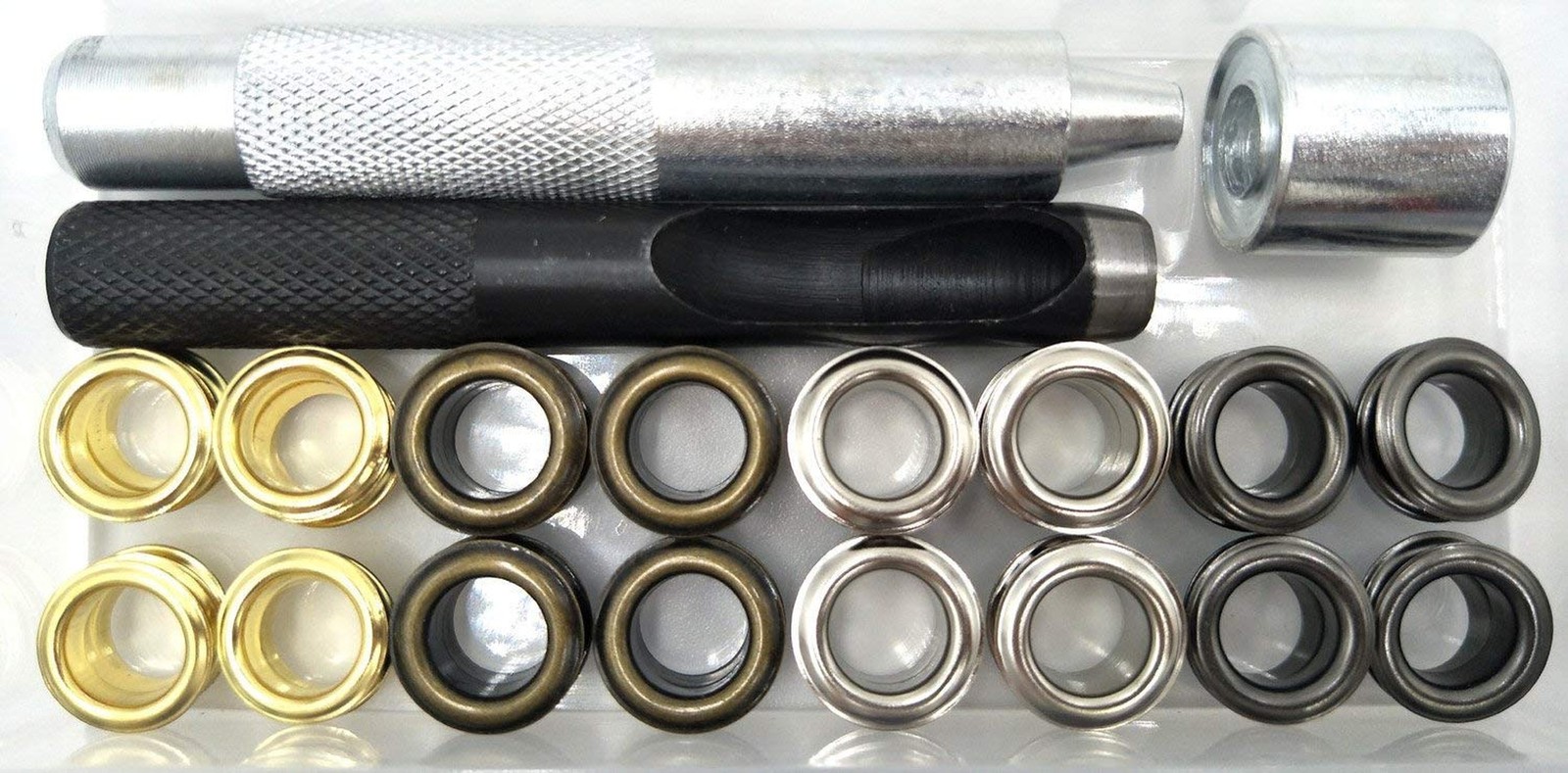 200 Sets - Grommet Eyelets 8mm 5/16" Inside Diameter 600# with Setting Tool C...
