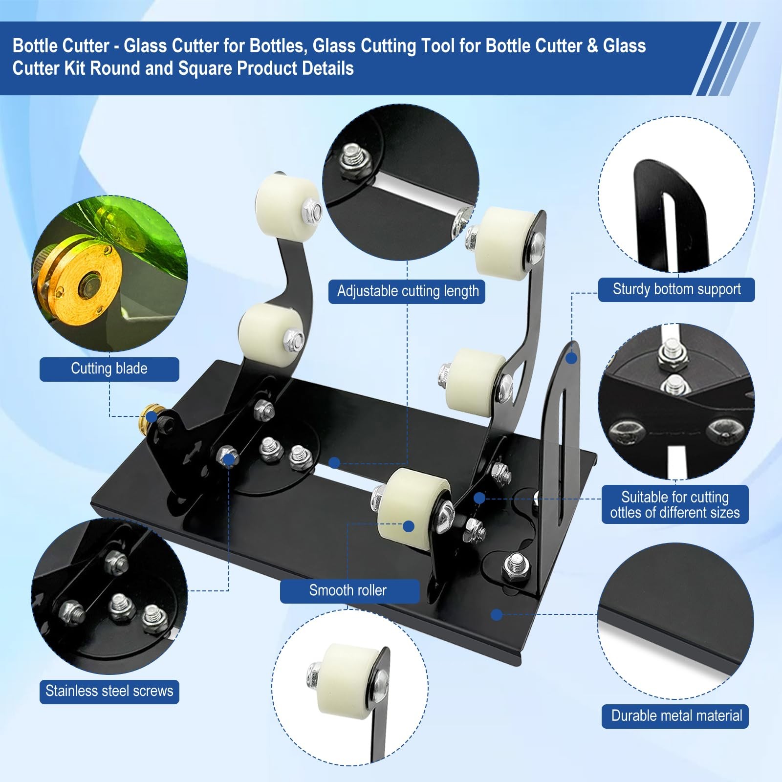 Upgrade Glass Bottle Cutter, Cutters Tools - Cutter for Black