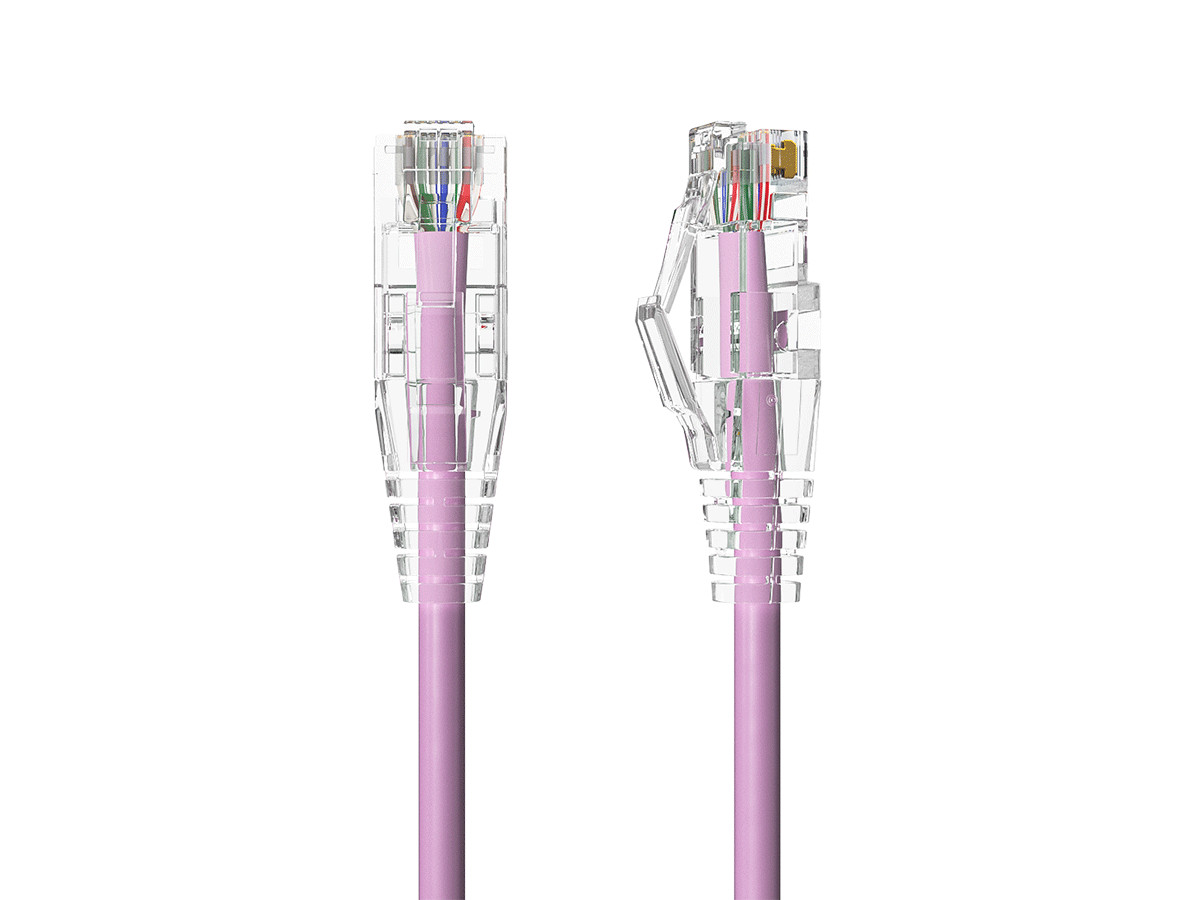 5ft Slim Cat6 Ethernet Cable Thin 28AWG Snagless RJ45 for Gaming PS5 TV, Pink