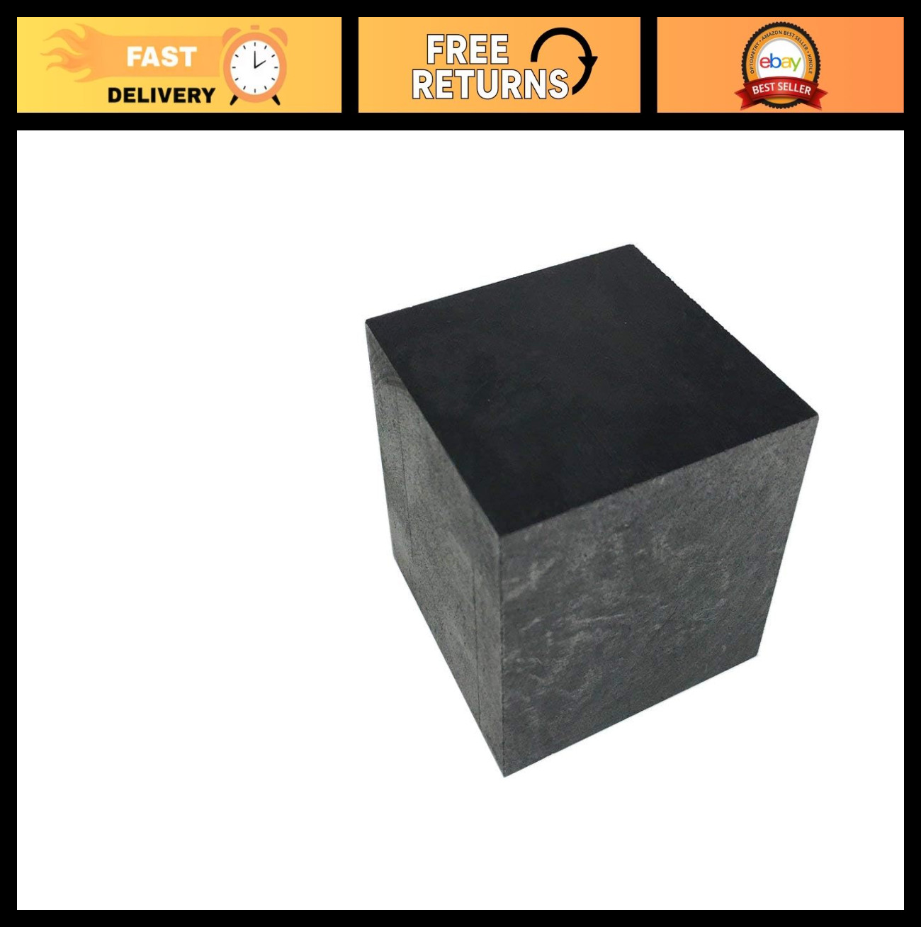 High Purity 99.9% Graphite Ingot Block EDM Square Plate Milling Surface 60x60x60
