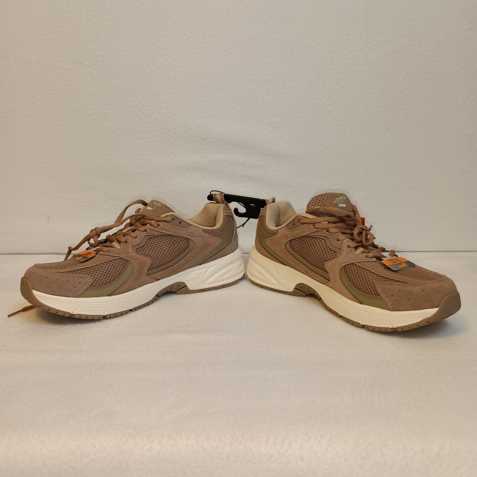 Men’s Sz 9.5 & 11.5 Tan Brown Walking Sneakers Mesh Comfort Shoes NWT Avia