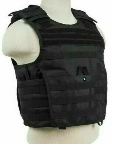 VISM Expert Plate Carrier Vest 2XL-3XL Tactical Shooting Range Hunting BLACK