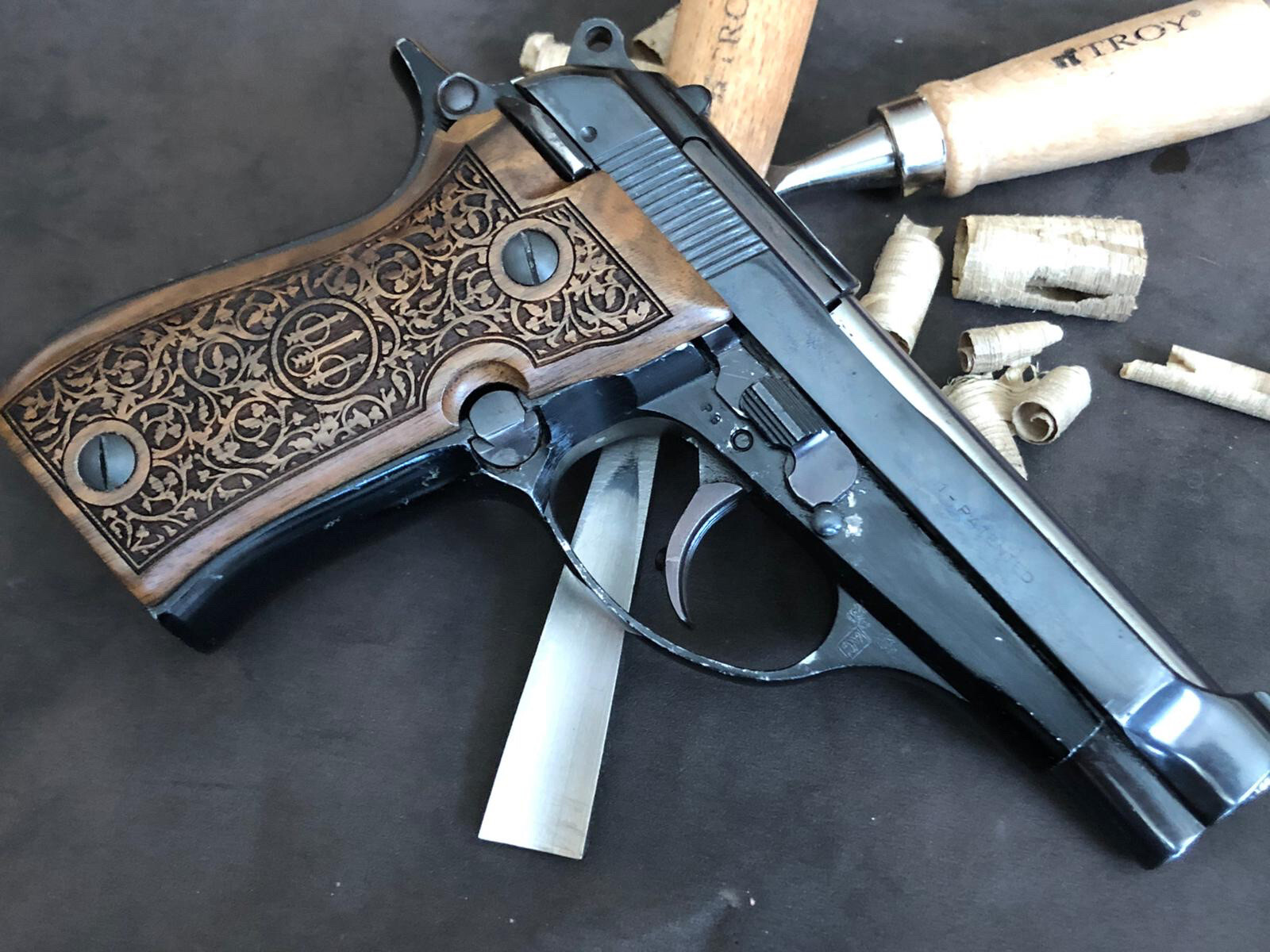 Beretta F81, 81BB, 81F, 81FS, F84 Walnut Grips Set Handmade - US Based Seller