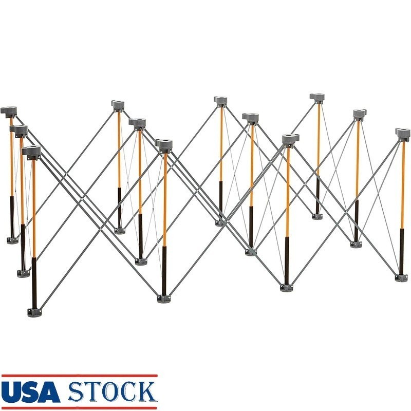 30''H Work Stand Portable Work Support Sawhorse w/ X-Cups Quick Clamps Carry Bag