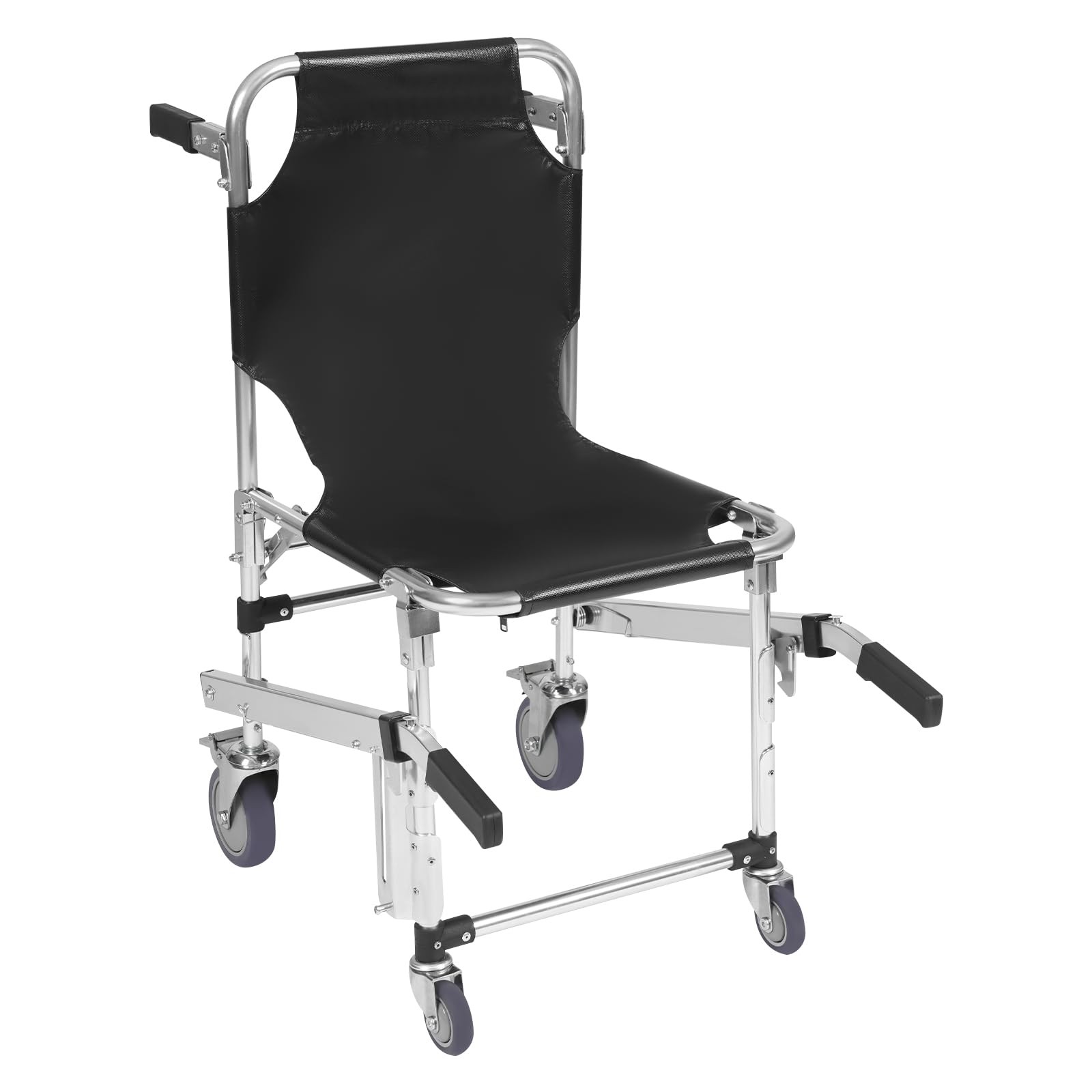 Foldable Stair Chair EMS Evacuation Chair Medical 4 Wheels Transport Wheelchair