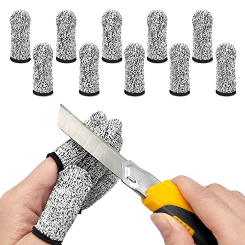 10pcs Breathable Cut Resistant Finger Cots Protection Reusable Durable Non