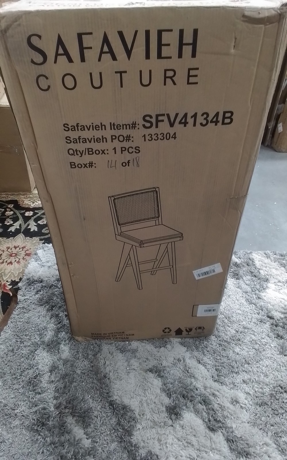 Safavieh COLETTE RATTAN BARSTOOL, Reduced Price 2172763636 SFV4134B