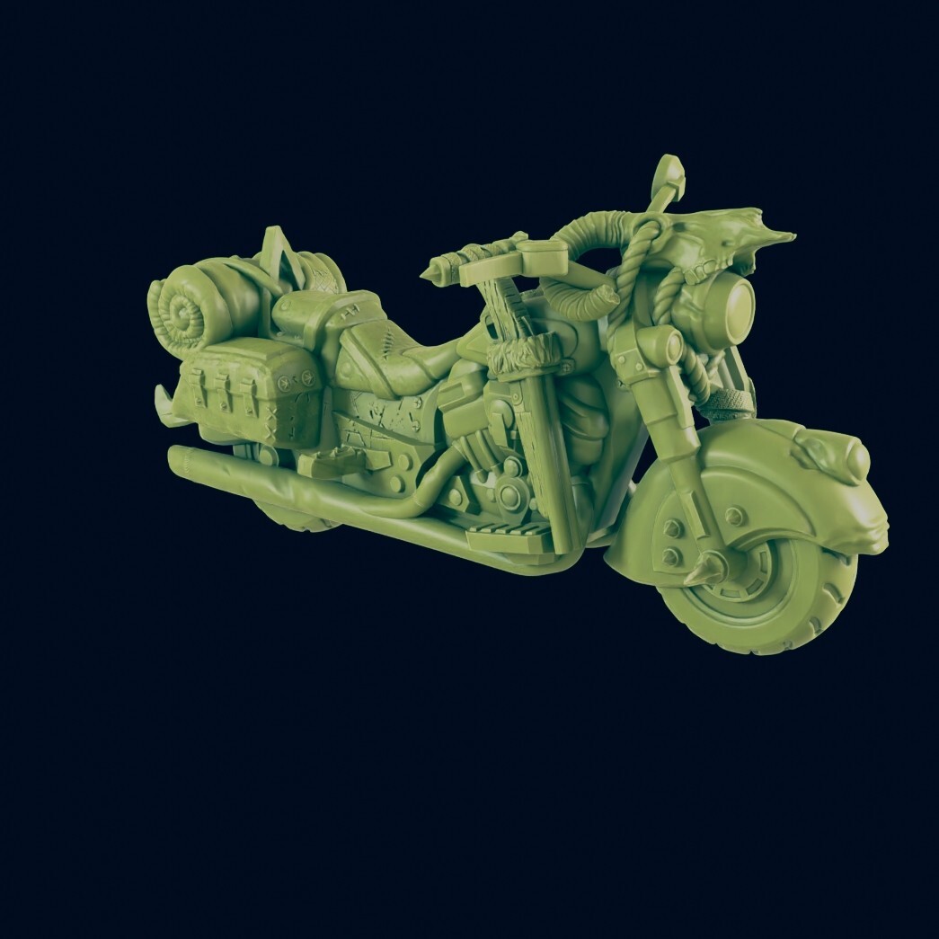 Cruiser Motorcycle Ash Wastes Legion Terrain Scenery Tabletop Miniature
