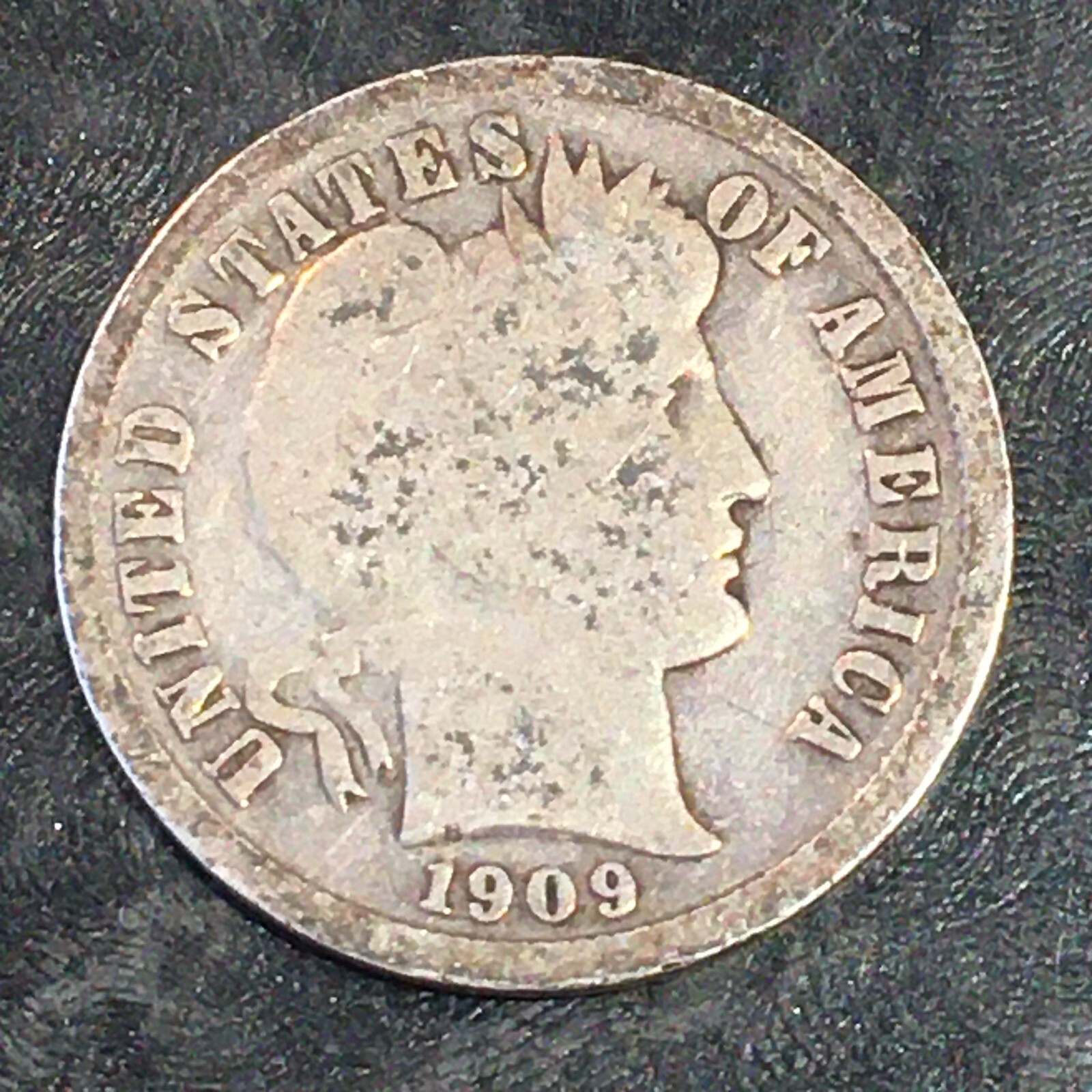 1909 Barber Silver Dime - High Quality Scans #o633