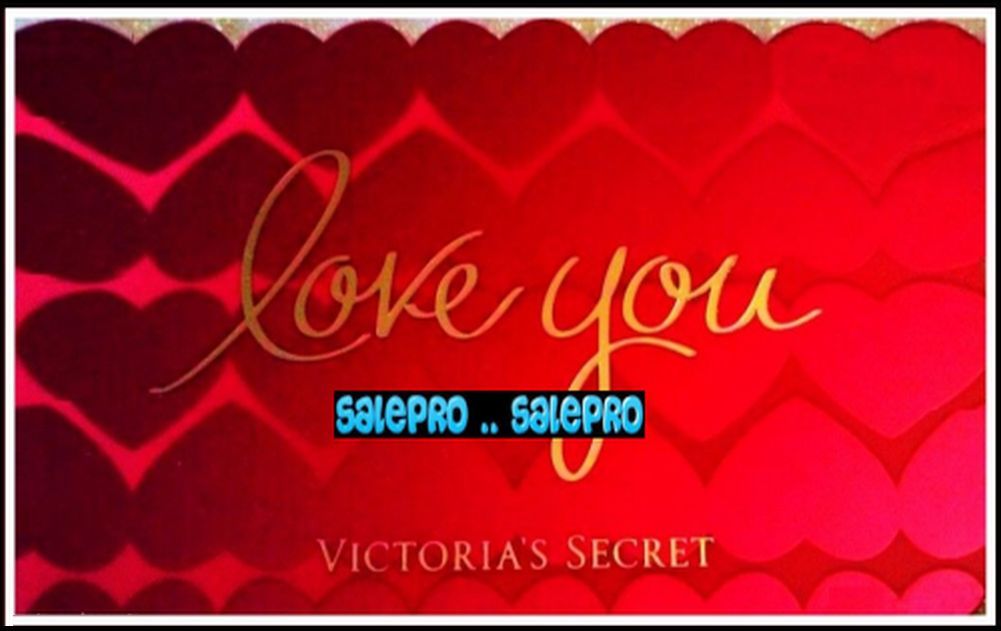 VICTORIA'S SECRET PINK HEART LOVE YOU LINGERIE RARE COLLECTIBLE GIFT CARD