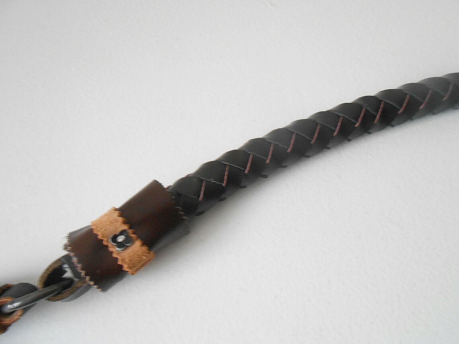 USED Collectable OLDER Leather Horse Bull Whip From Budapest