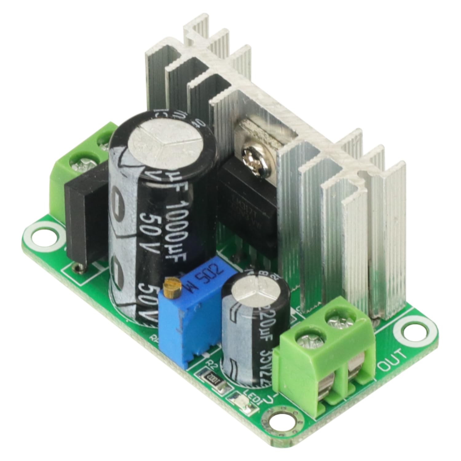 2 PCS LM317 AC/DC-DC Adjustable Buck Converter Step-Down Linear Regulator
