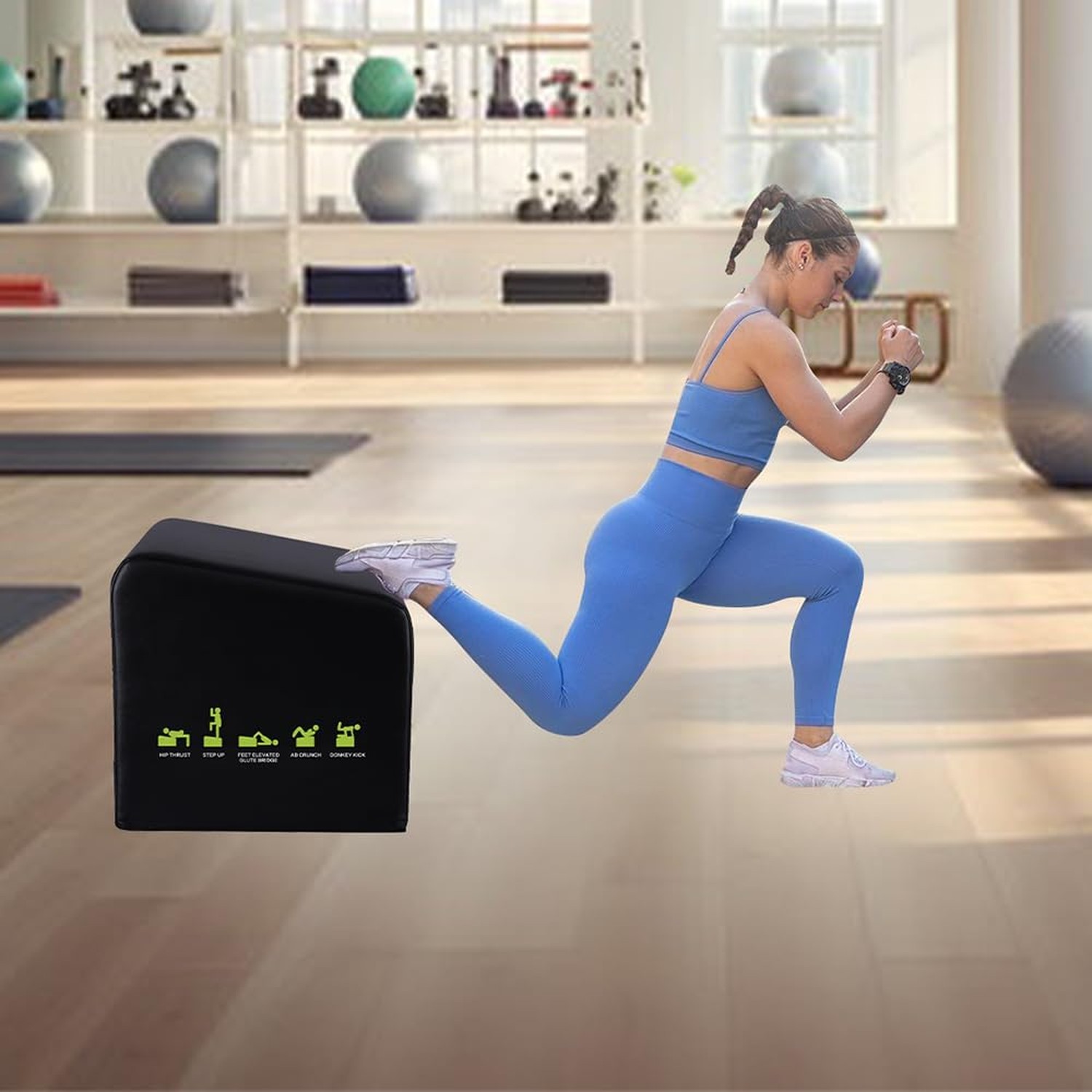 Hip Thrust Machine & Glute Bridge Exercise Machine, Hip Thrust Bench Booty Wo...