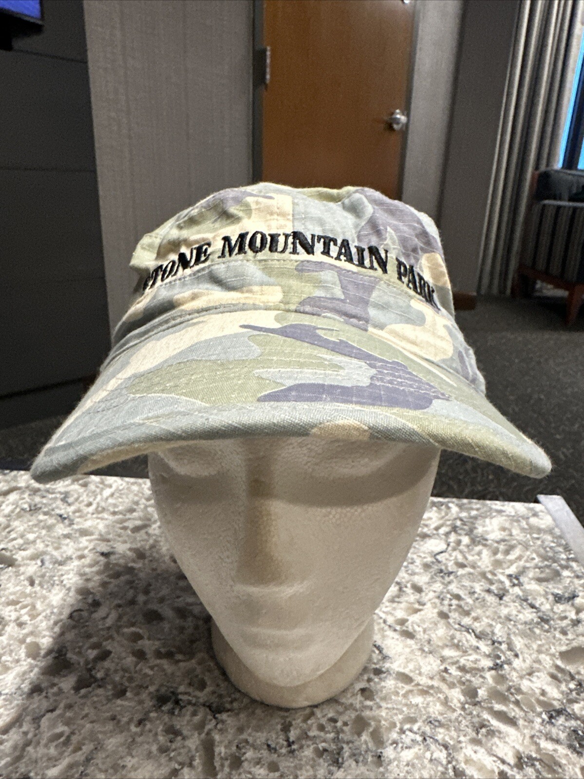Stone Mountain Light Camouflage Colored Cadet Cap Hook Loop Metal Vents