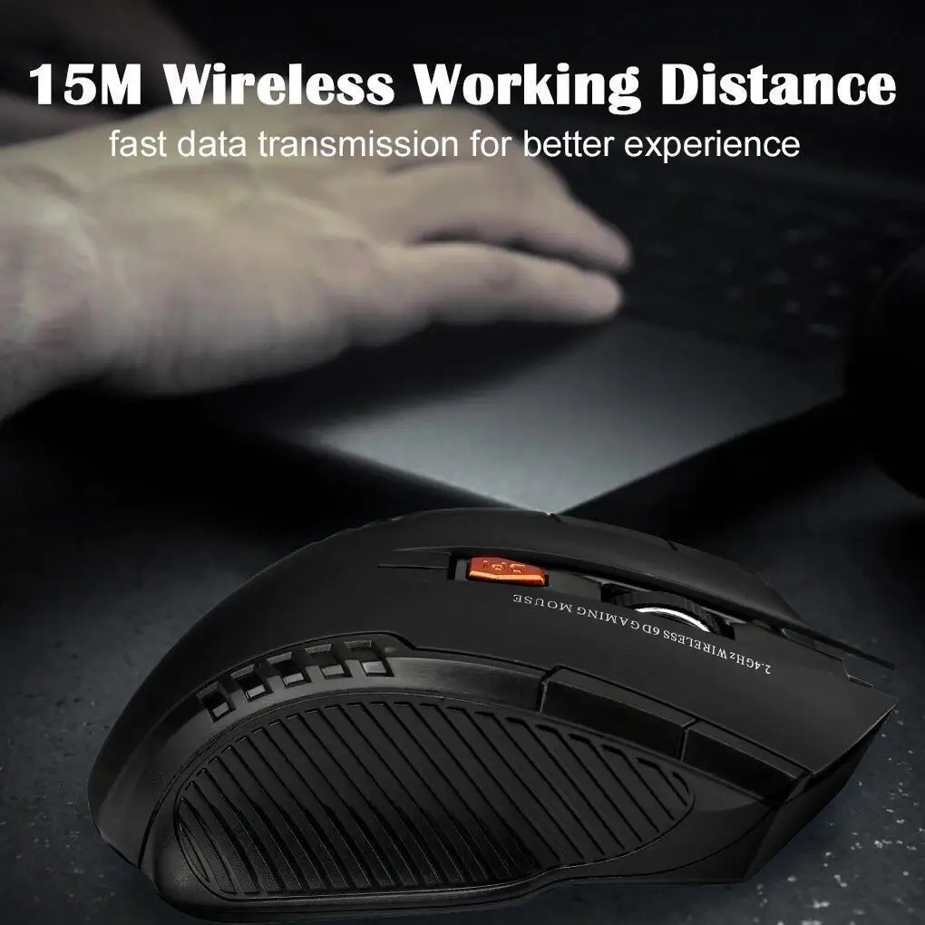 2.4G Wireless Mouse 1600DPI Optical Mouse Computer Gaming Mouse 6 Buttons