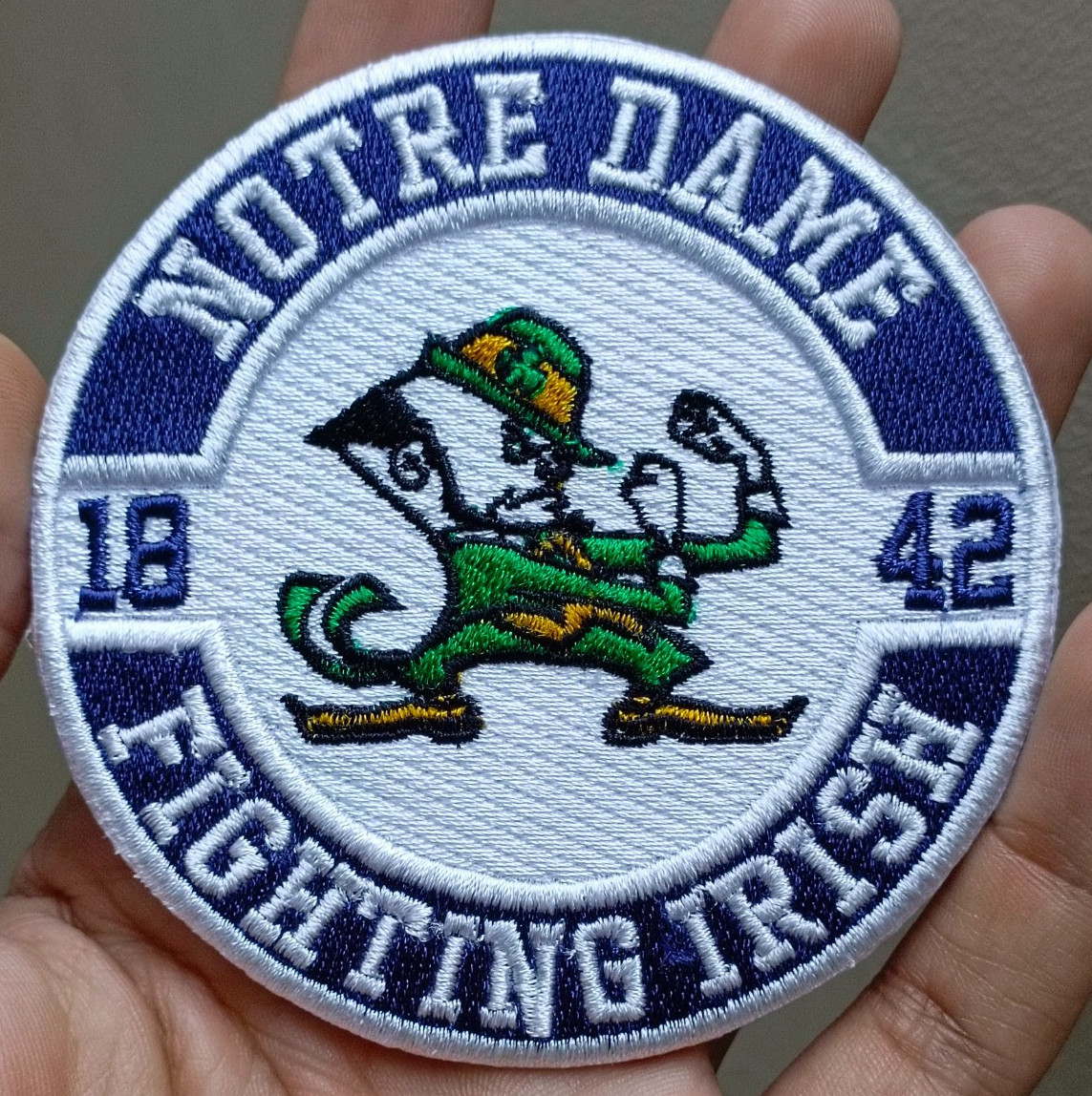 Notre Dame Fighting Irish NCAA Team Logo Iron On Patch - Sew Patch - Embroidered