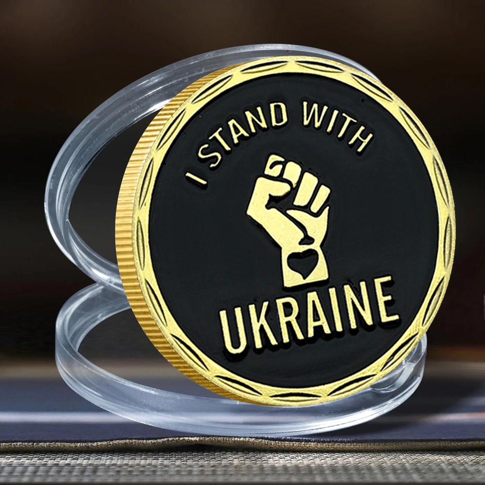 Ukraine Solidarity Commemorative Coin - I Stand With Ukraine Challenge Coin 40mm