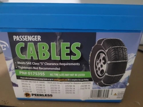 Peerless Chain Passenger Car Tire Cables PN0175355   New & Sealed   Free US Sh