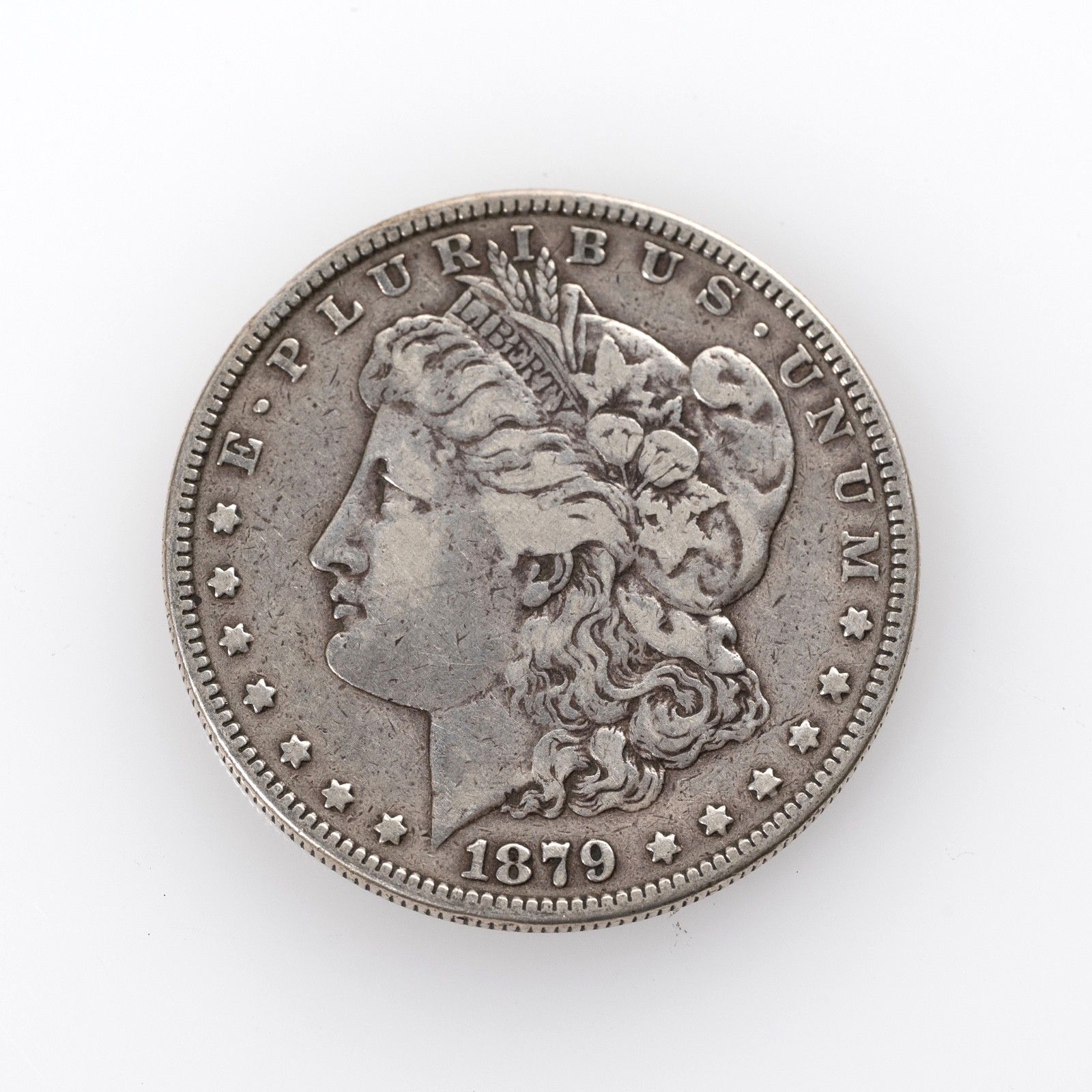 1879-S Morgan Silver Dollar $1 – San Francisco Mint – 90% Silver – VF Circulated