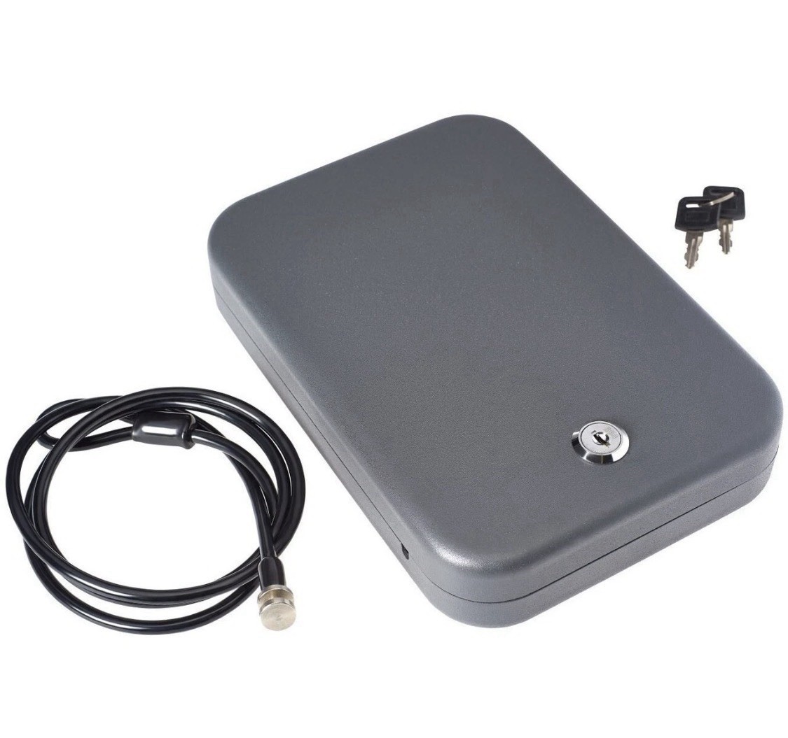 Gun Safe Lockbox SNAPSAFE LARGE LOCK BOX KEYED - Thick 16 Gauge Steel CL