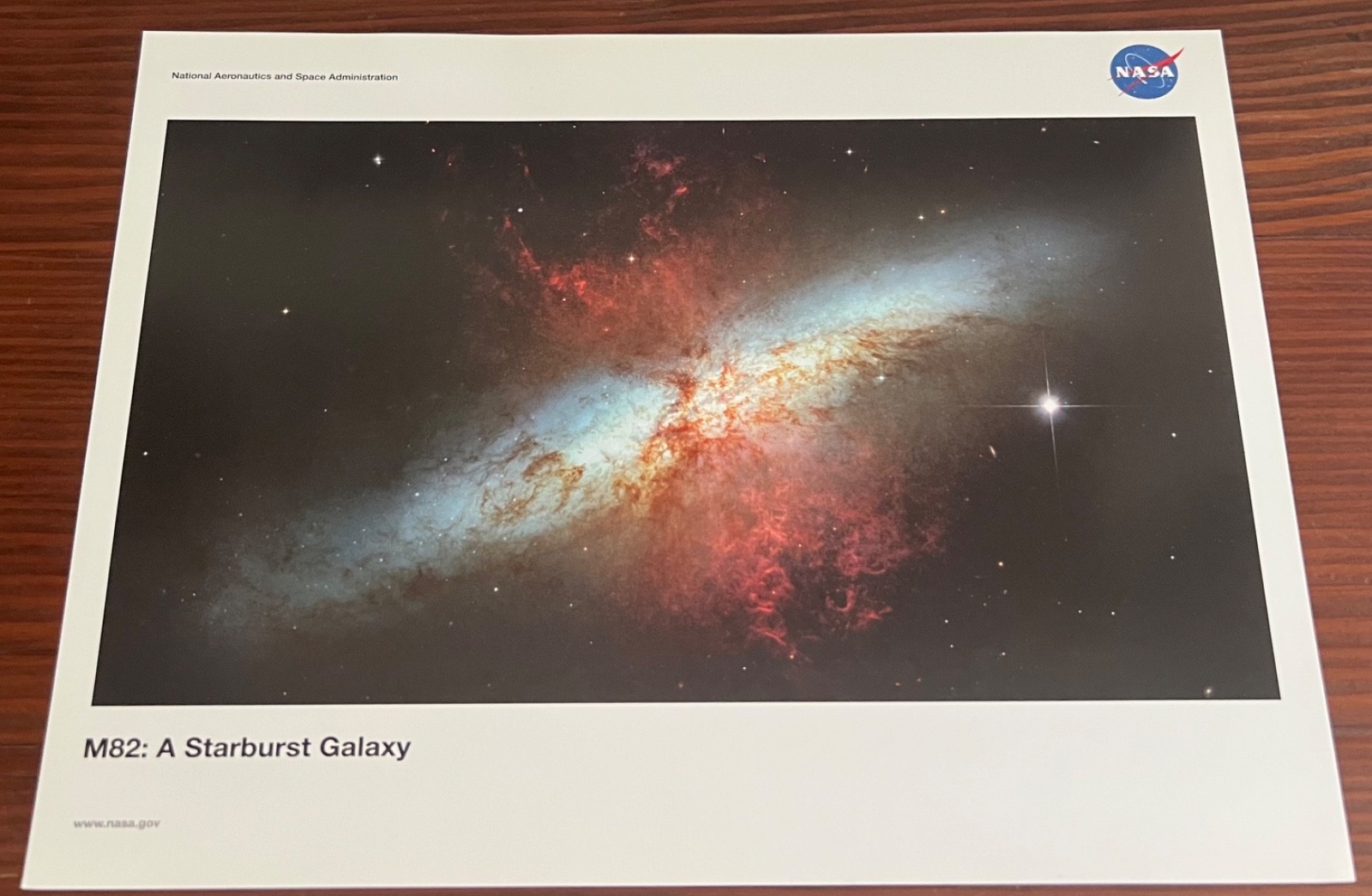 NASA Photo M82: A Starburst Galaxy 2007, 8 x 10 Lithograph