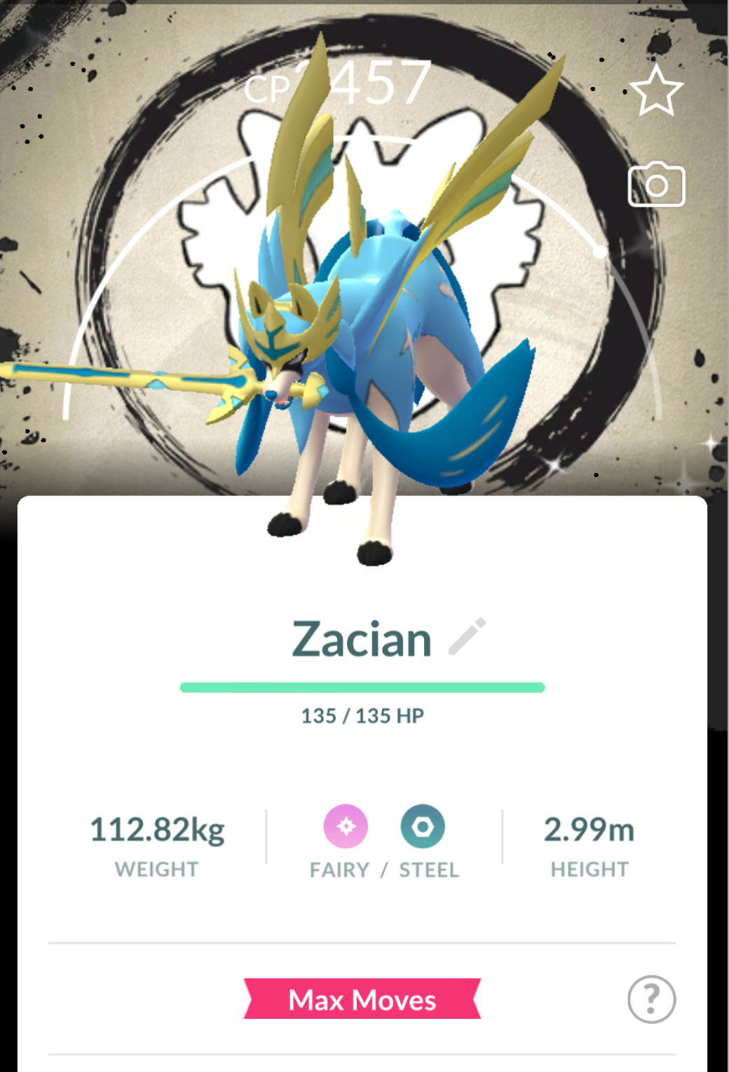 Pokémon Shiny Zacian Crowned Special Background Go Fest 2026 -Read description