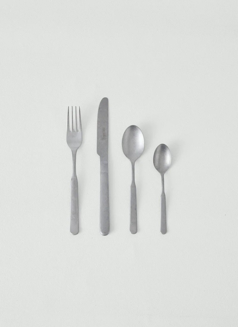Osteria Stonewashed Cutlery Set 4 Piece Set Silver