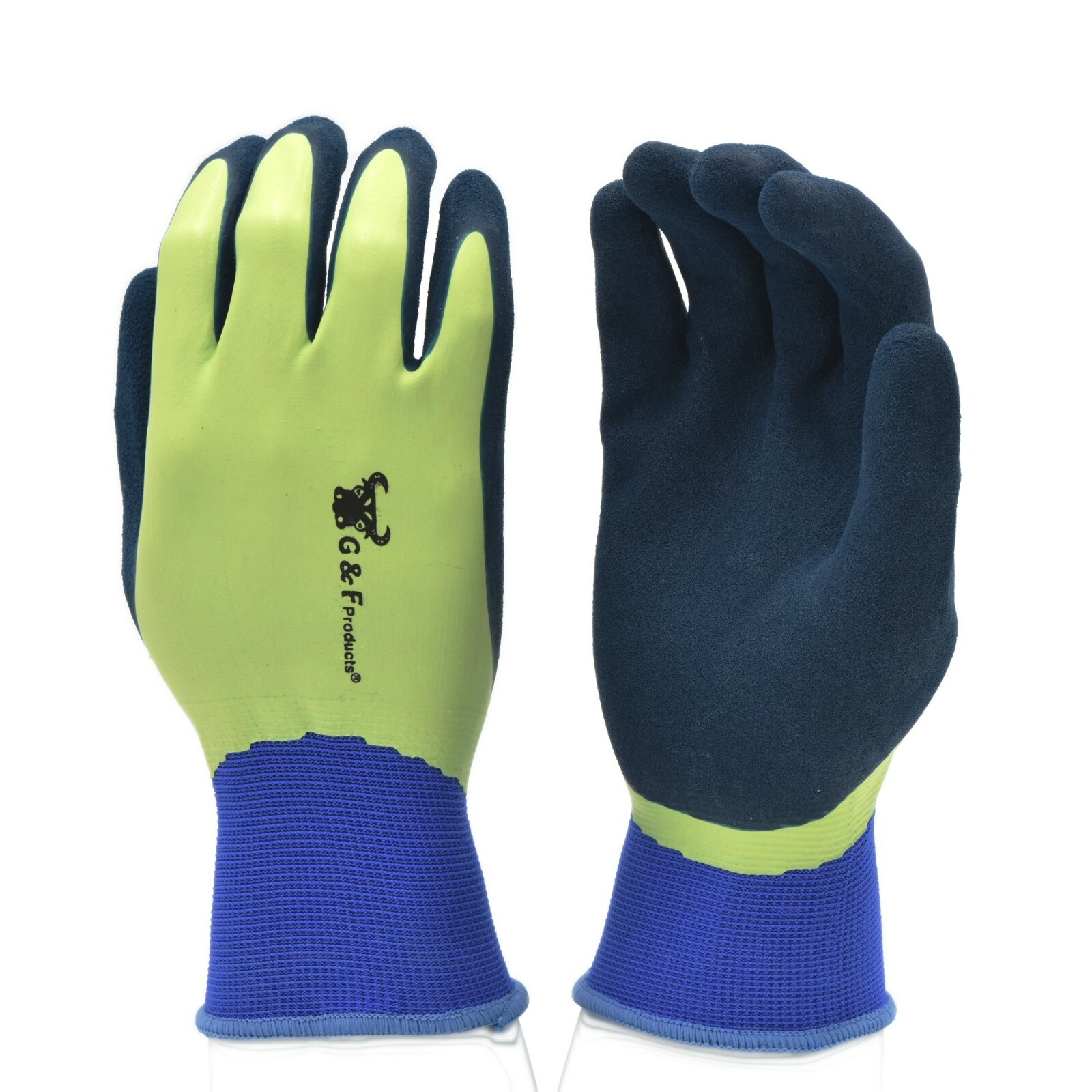 Gardening Gloves Men, Double Microfoam Latex Coated, 6 Pair Pack