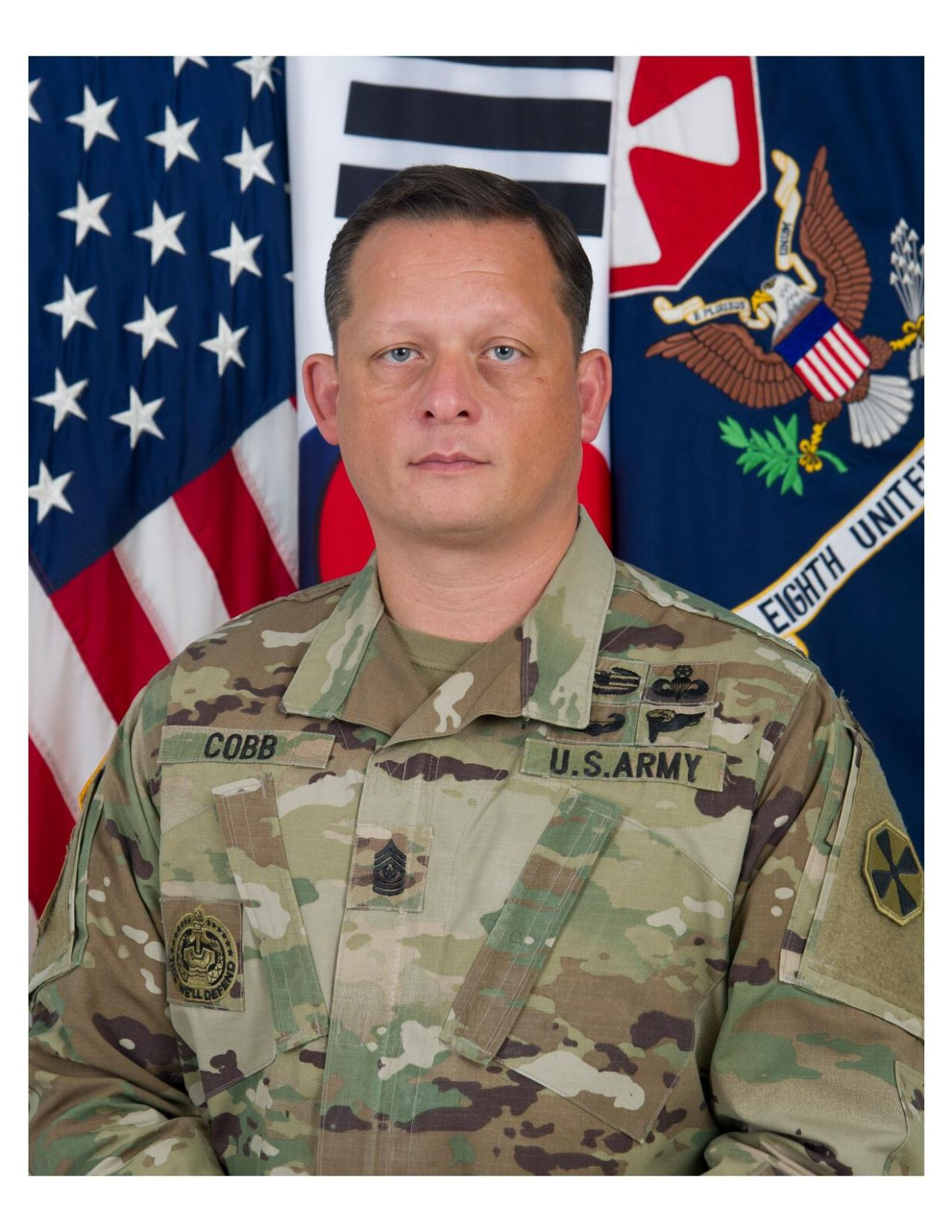 United States Army Sergeant Robert H. Cobb 8x10 Portrait Photo On 8.5" x 11"