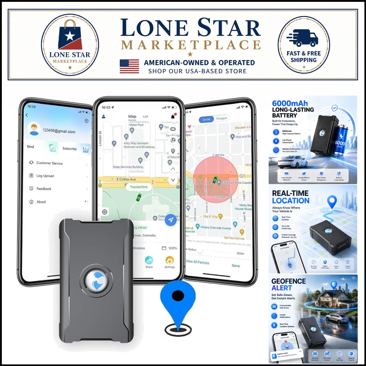 Real-Time Tracking Magnetic GPS Tracker with 6000mAh - Subscription Needed