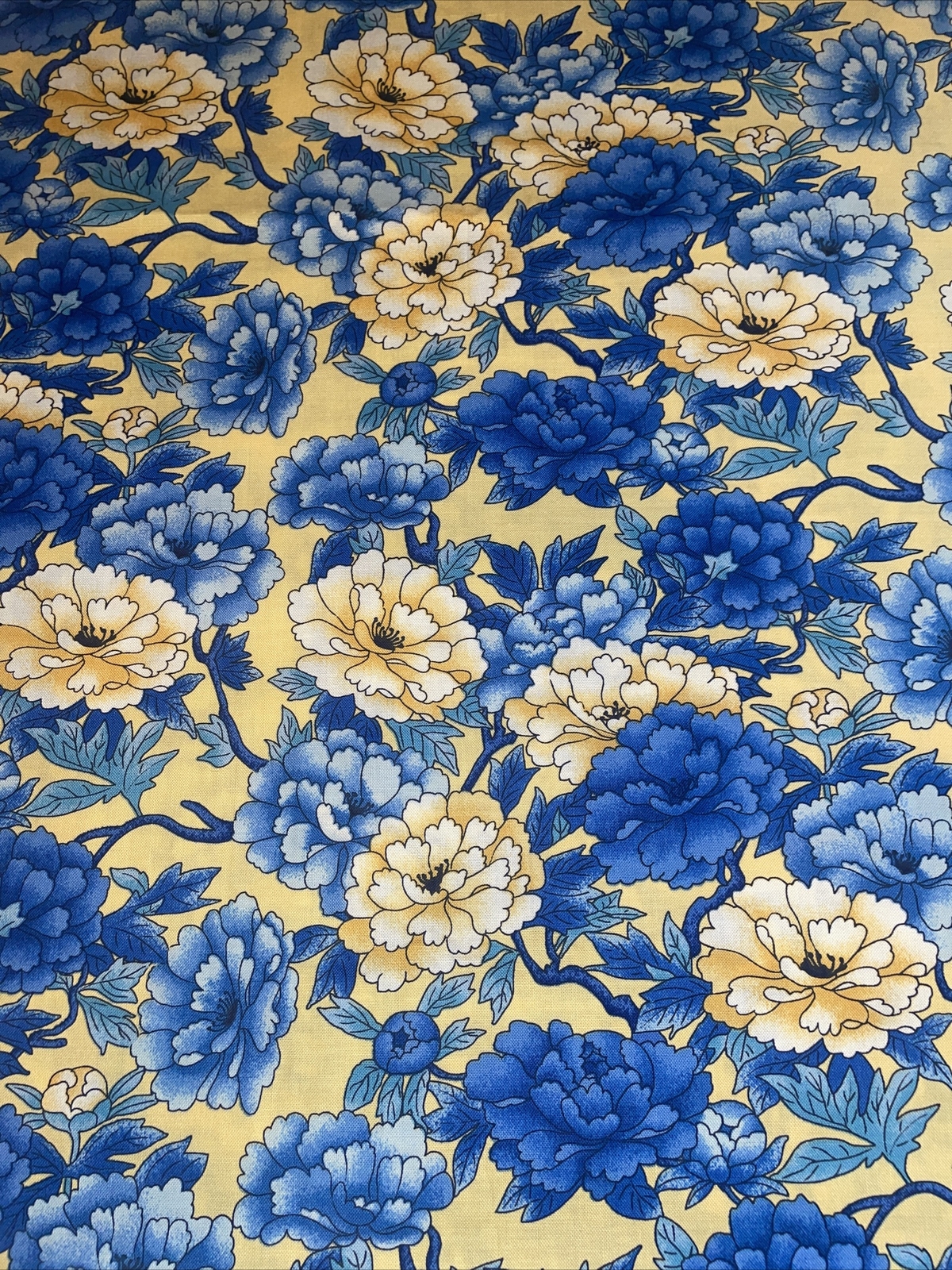 Timeless Treasures “Ginger Jar”100% Cotton Fabric 1 1/2 yard piece 42” wide