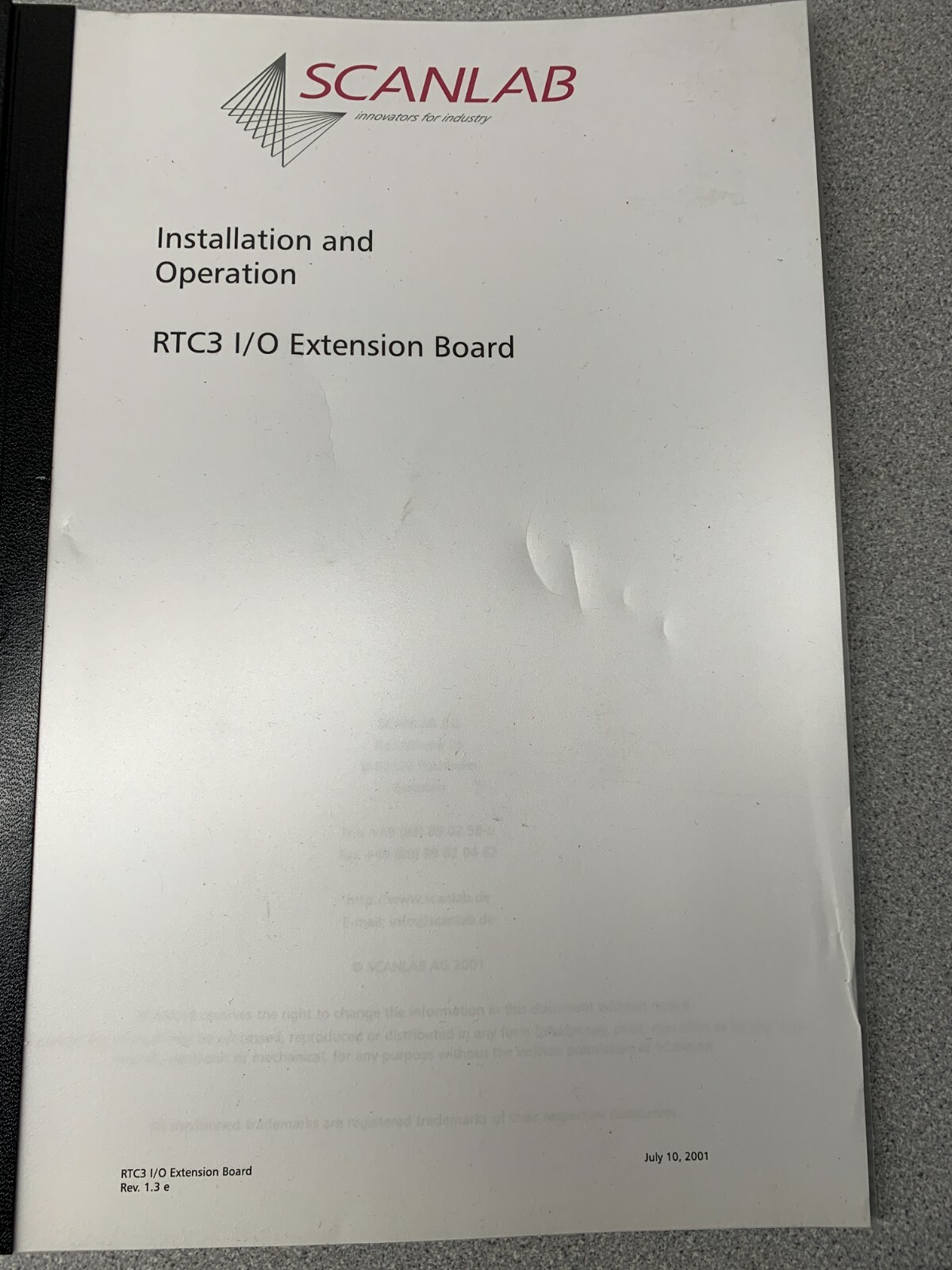Scanlab RTC3 IO Extension Board
