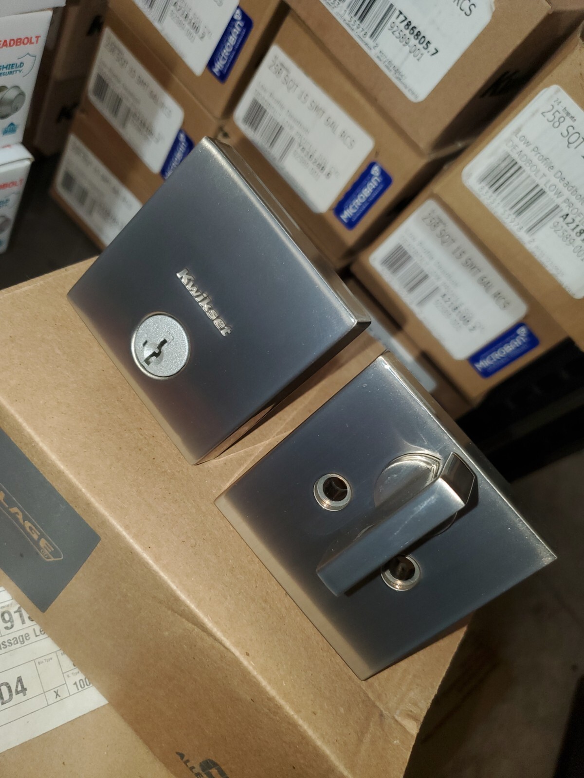 KWIKSET 258 SQT 15 SMT 6AL RCS LOW PROFILE DEADBOLT 1-CYL SATIN NICKEL 92589-001