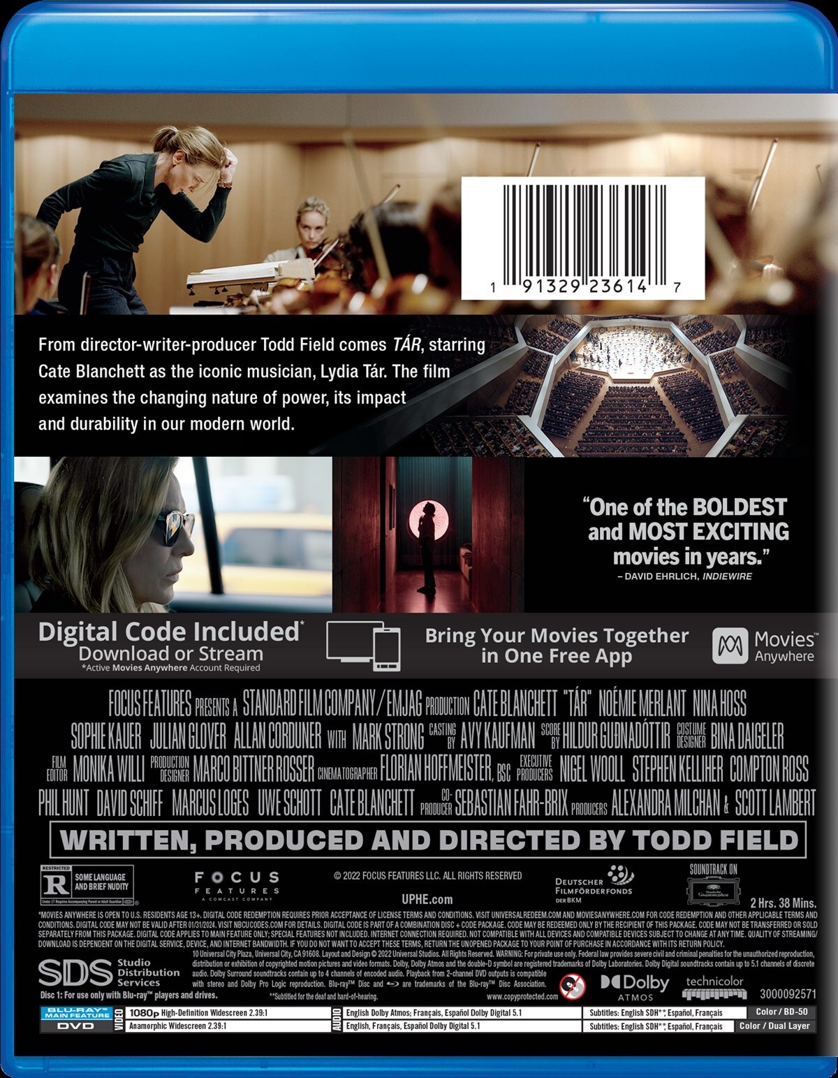Tar Blu-ray Cate Blanchett NEW