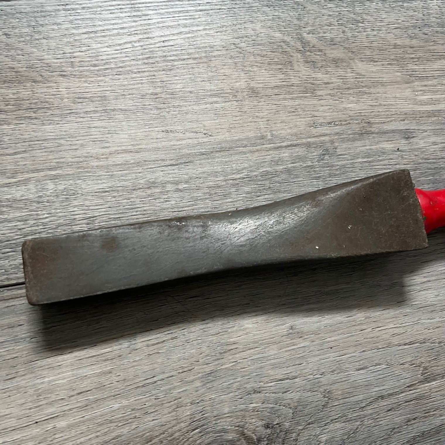Vintage Crystolon Rectangular Metal Block File Knife Sharpener Red Handle