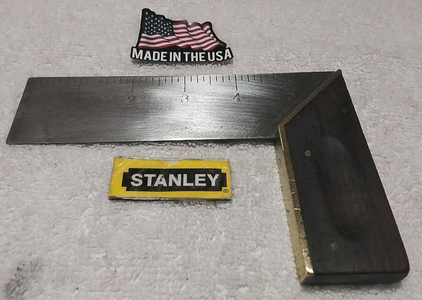 STANLEY 6" ROSE WOOD TRI-SQAURE  PAT2-8-98 "VINTAGE " USA 🇺🇸