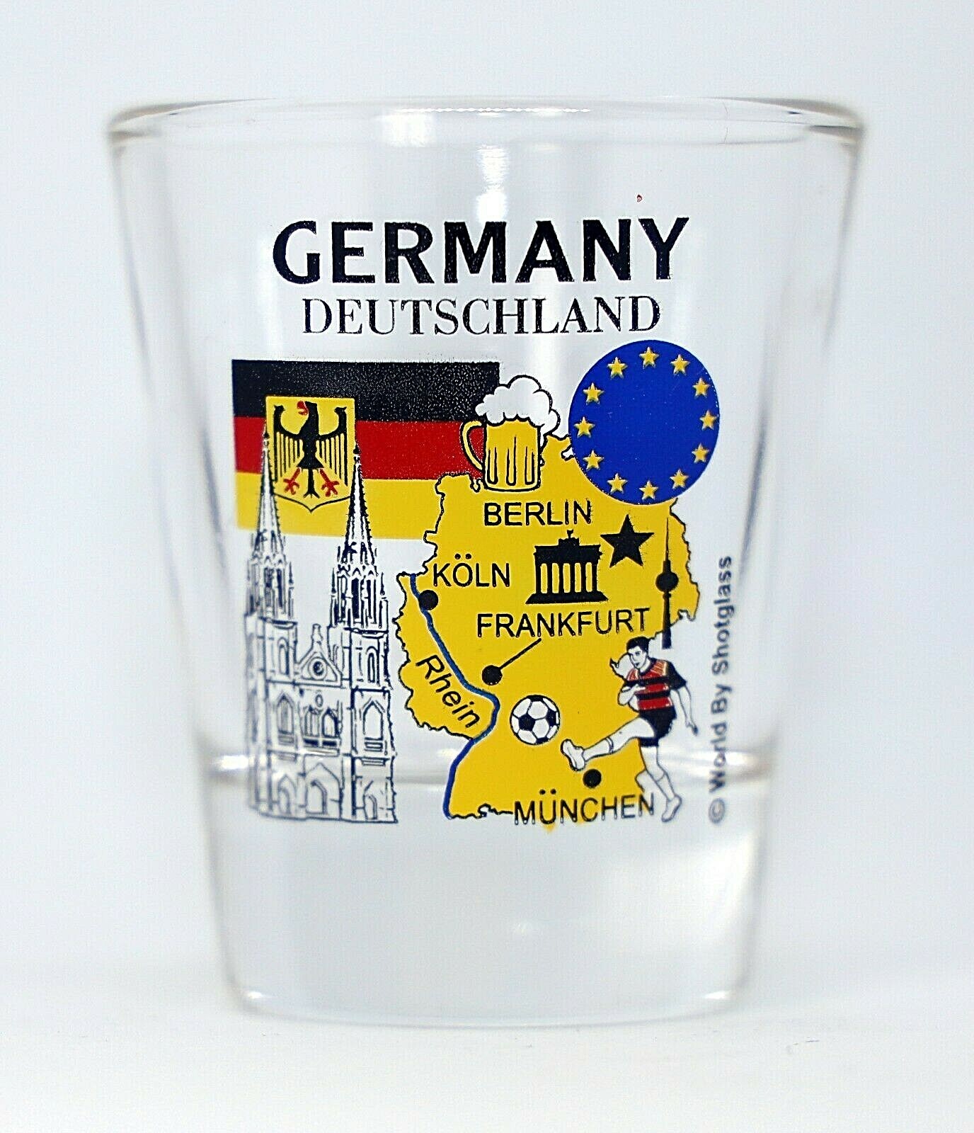 GERMANY EU SERIES LANDMARKS AND ICONS COLLAGE SHOT GLASS SHOTGLASS