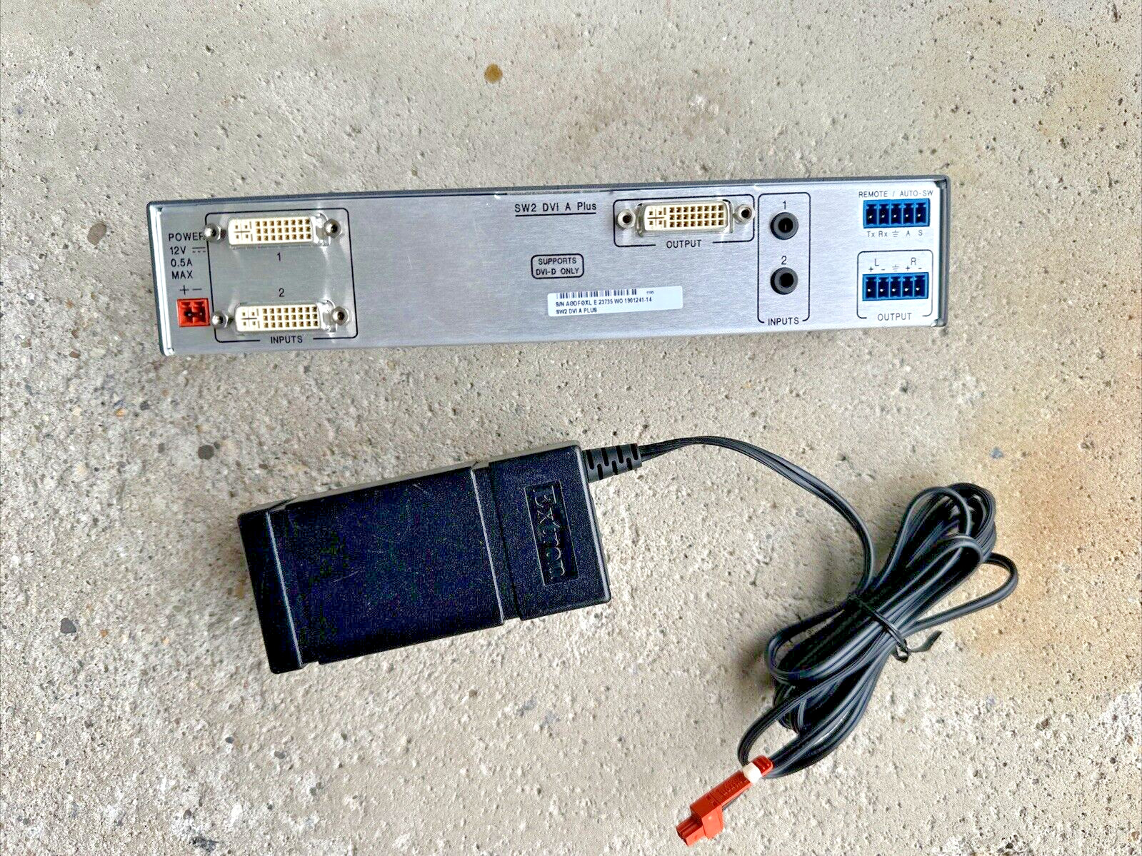 Extron Input Switcher SW2 DVI A Plus SERIES & Power Supply As Shown