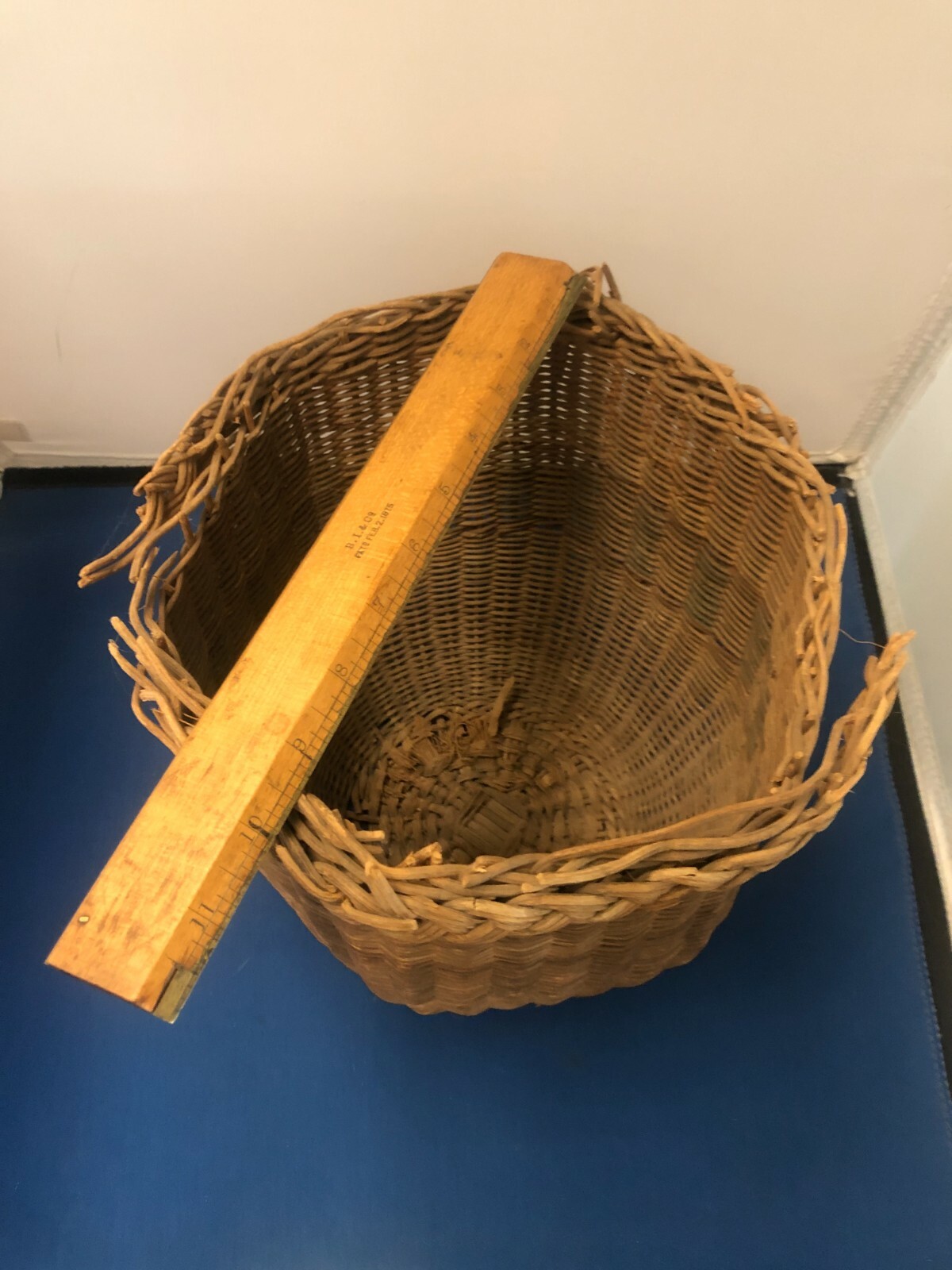 Original HW Collender Antique billiards pool wicker basket