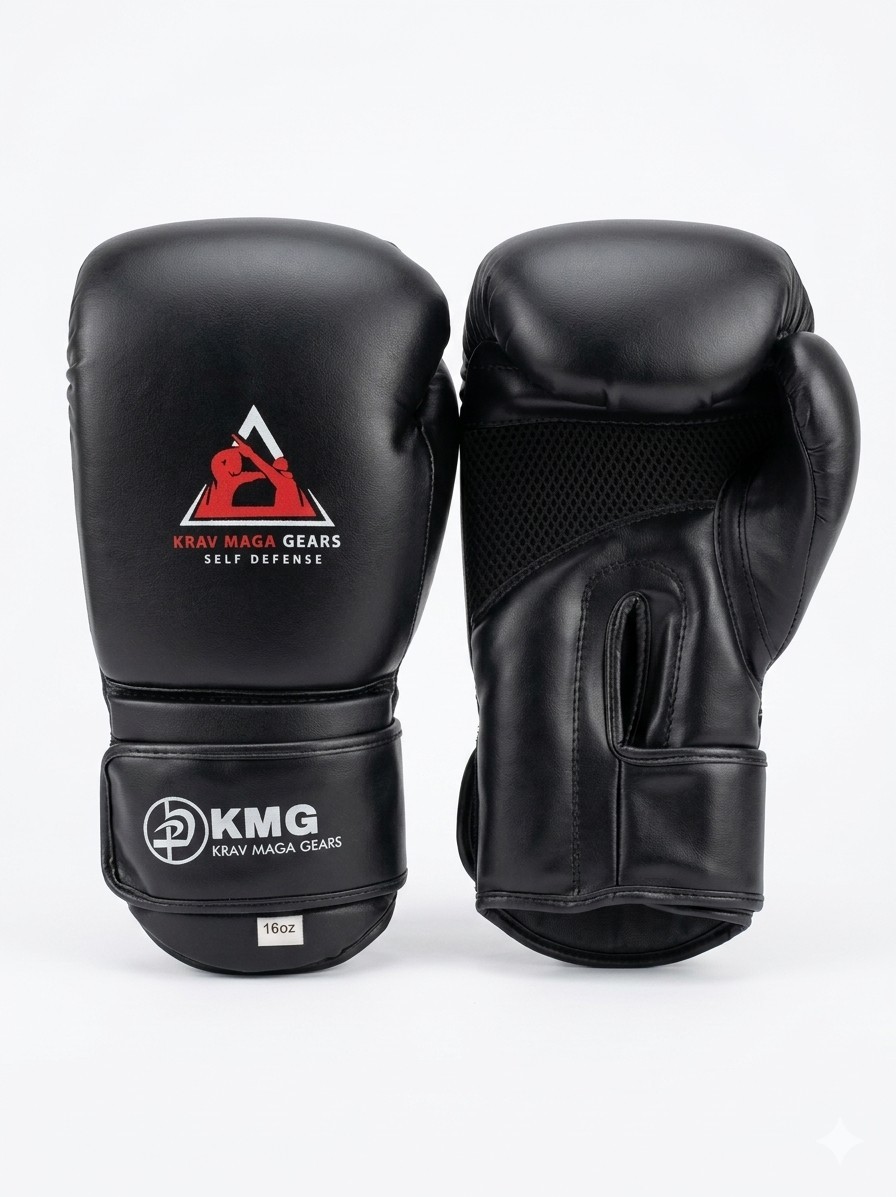 KRAV MAGA PU Leather Boxing Gloves Sparring Punching Bag Training MMA Fitness