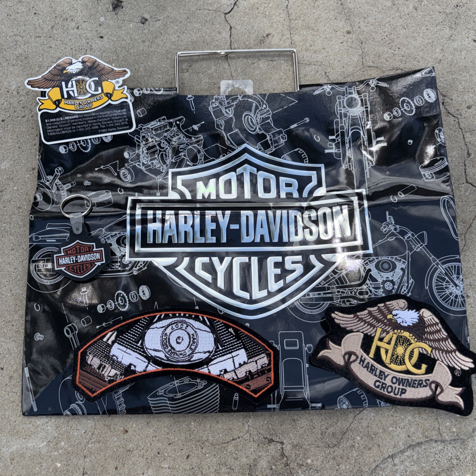 Heritage Eagle Patch ~ Harley Davidson Owners Group  H.O.G.,keychain,gift Bag