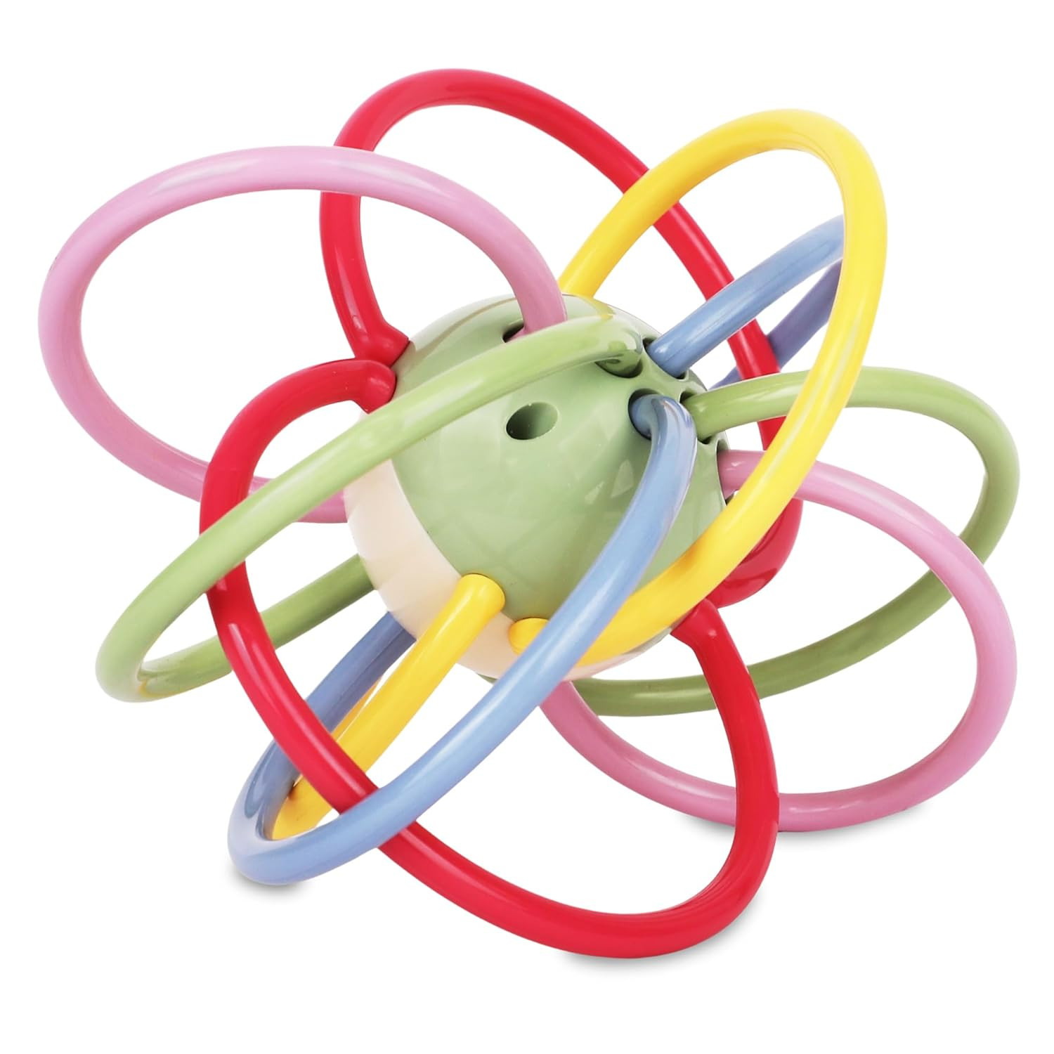 Rattle & Sensory Teether Toys for Babies, Multicolour Soft Teething Tube, Easy t