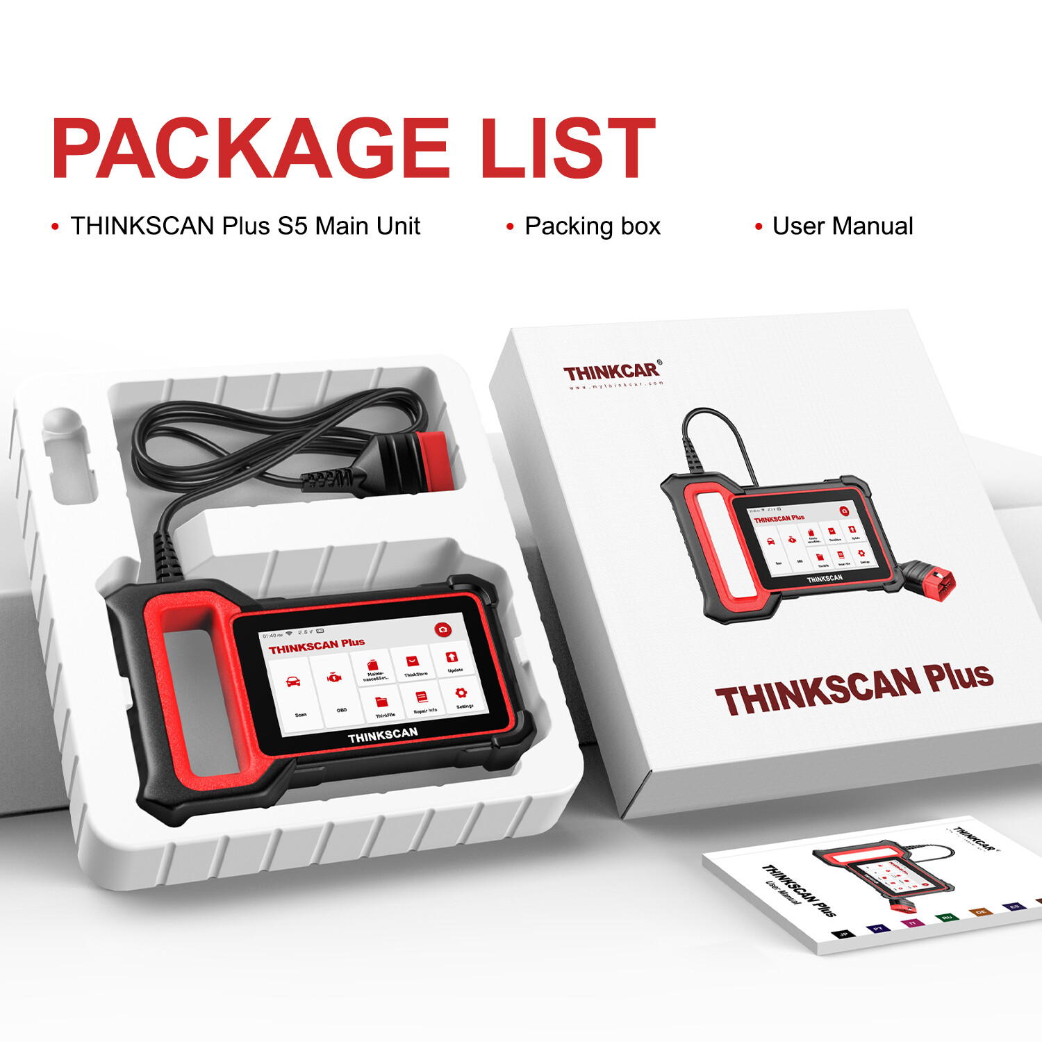 ThinkScan Plus S7 OBD2 Scanner Car Diagnostic Tool With 5 Reset AutoAuth FCA SG
